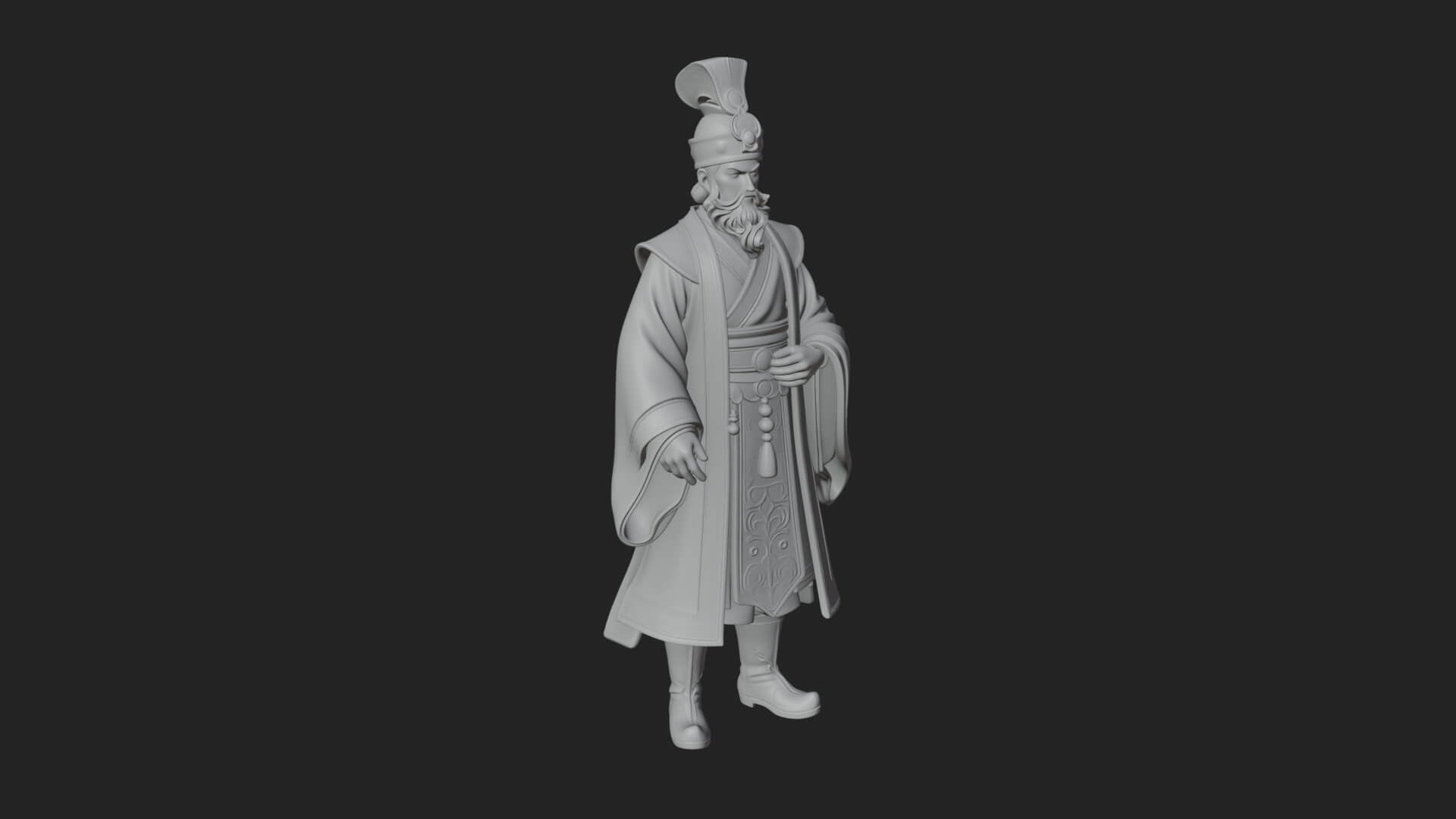 Robed High Priest Statue Design 8 3D Print Model 3D Model