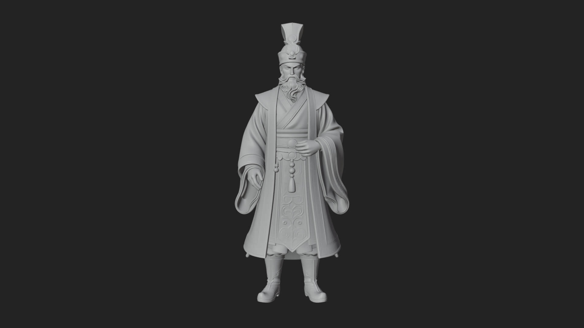 Robed High Priest Statue Design 8 3D Print Model 3D Model