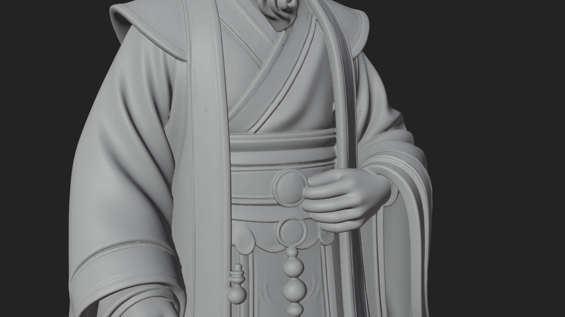 Robed High Priest Statue Design 8 3D Print Model 3D Model