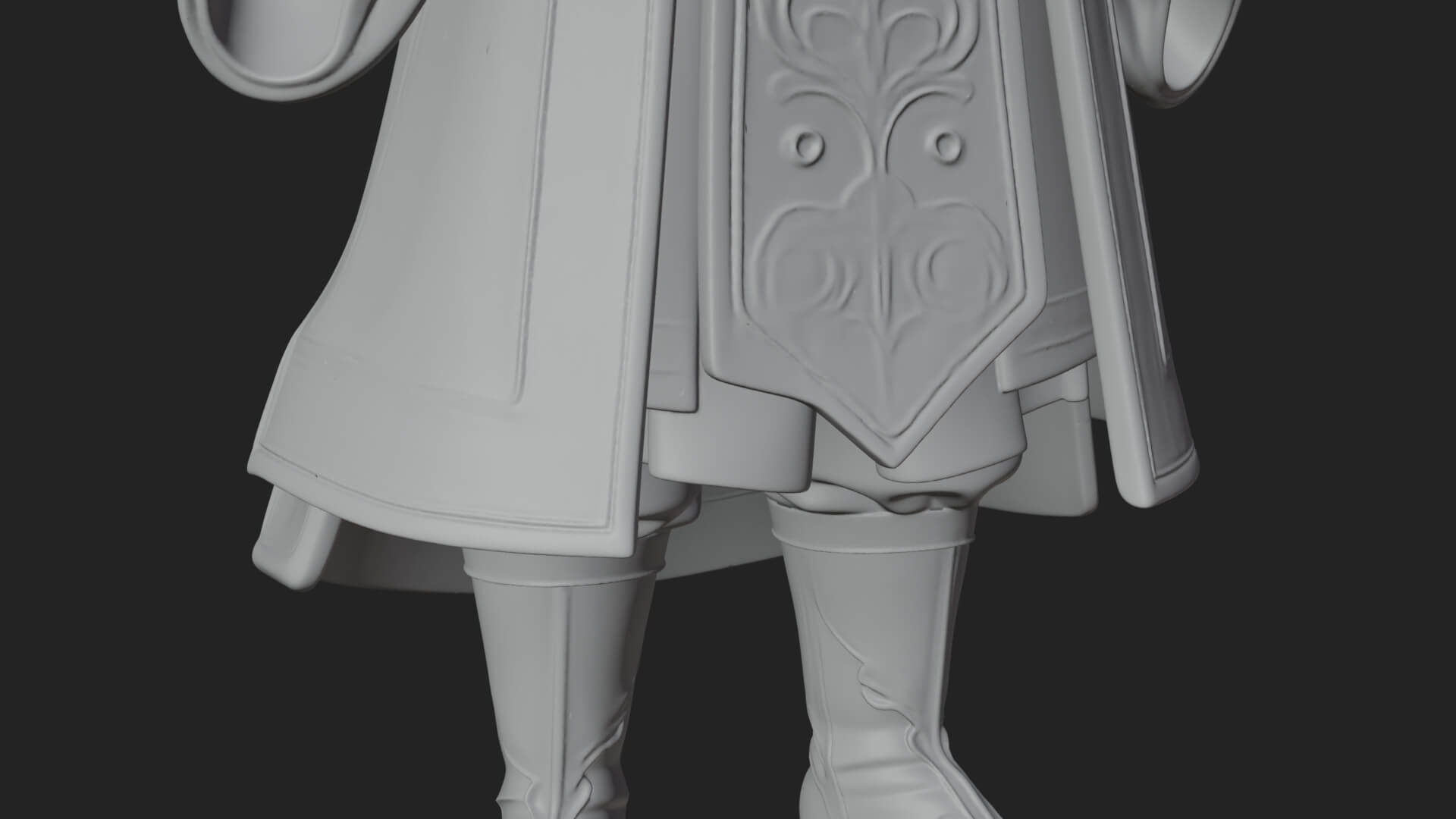Robed High Priest Statue Design 8 3D Print Model 3D Model