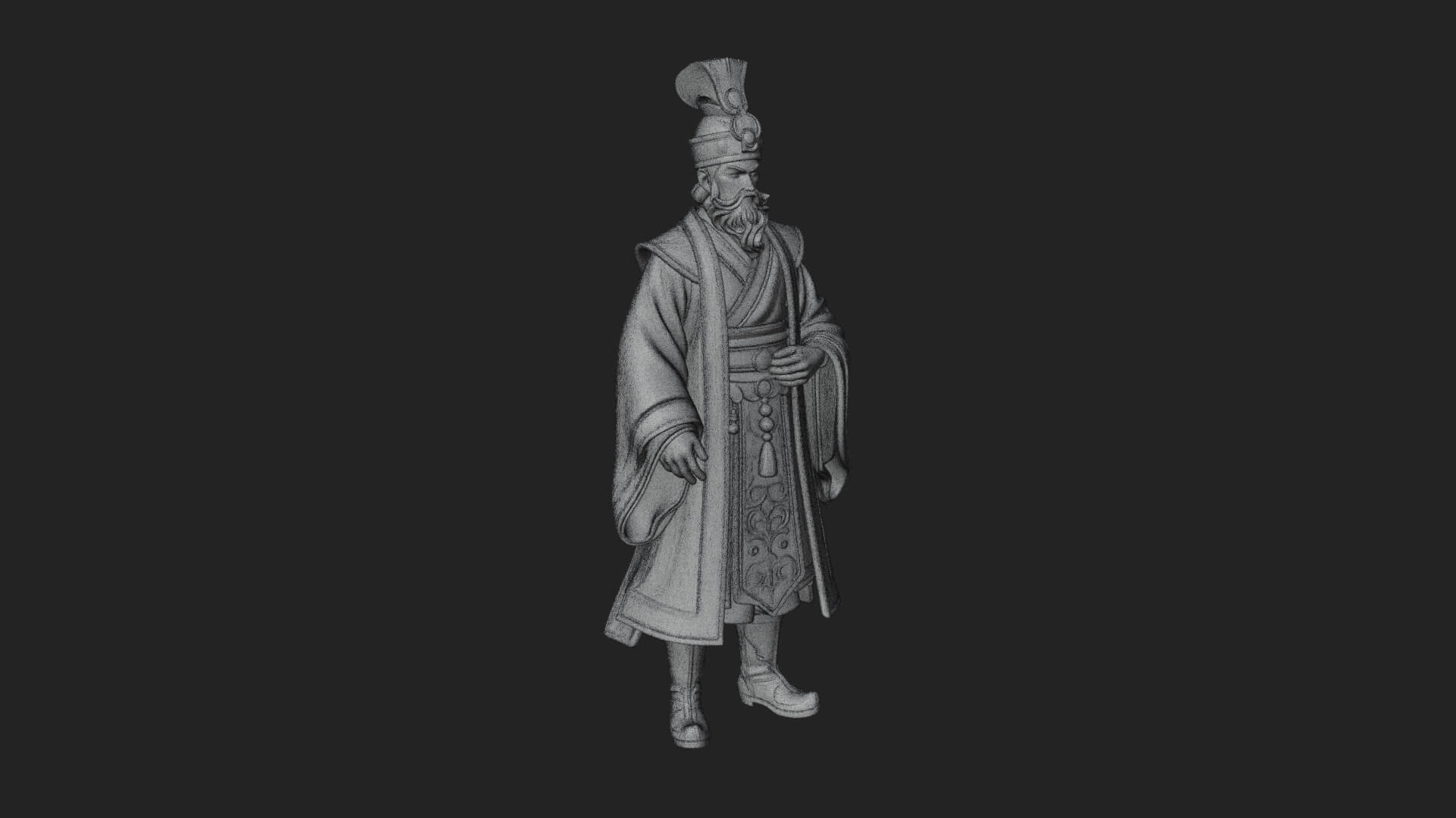 Robed High Priest Statue Design 8 3D Print Model 3D Model