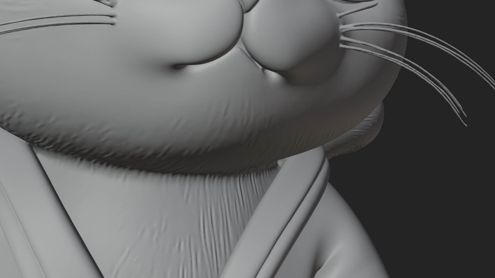 Robed House Cat Statue Design 1 3D Print Model 3D Model