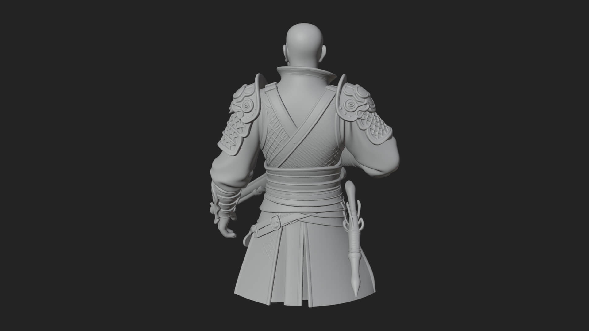 Robed Marksman with Musket Statue Design 1 3D Print Model 3D Model