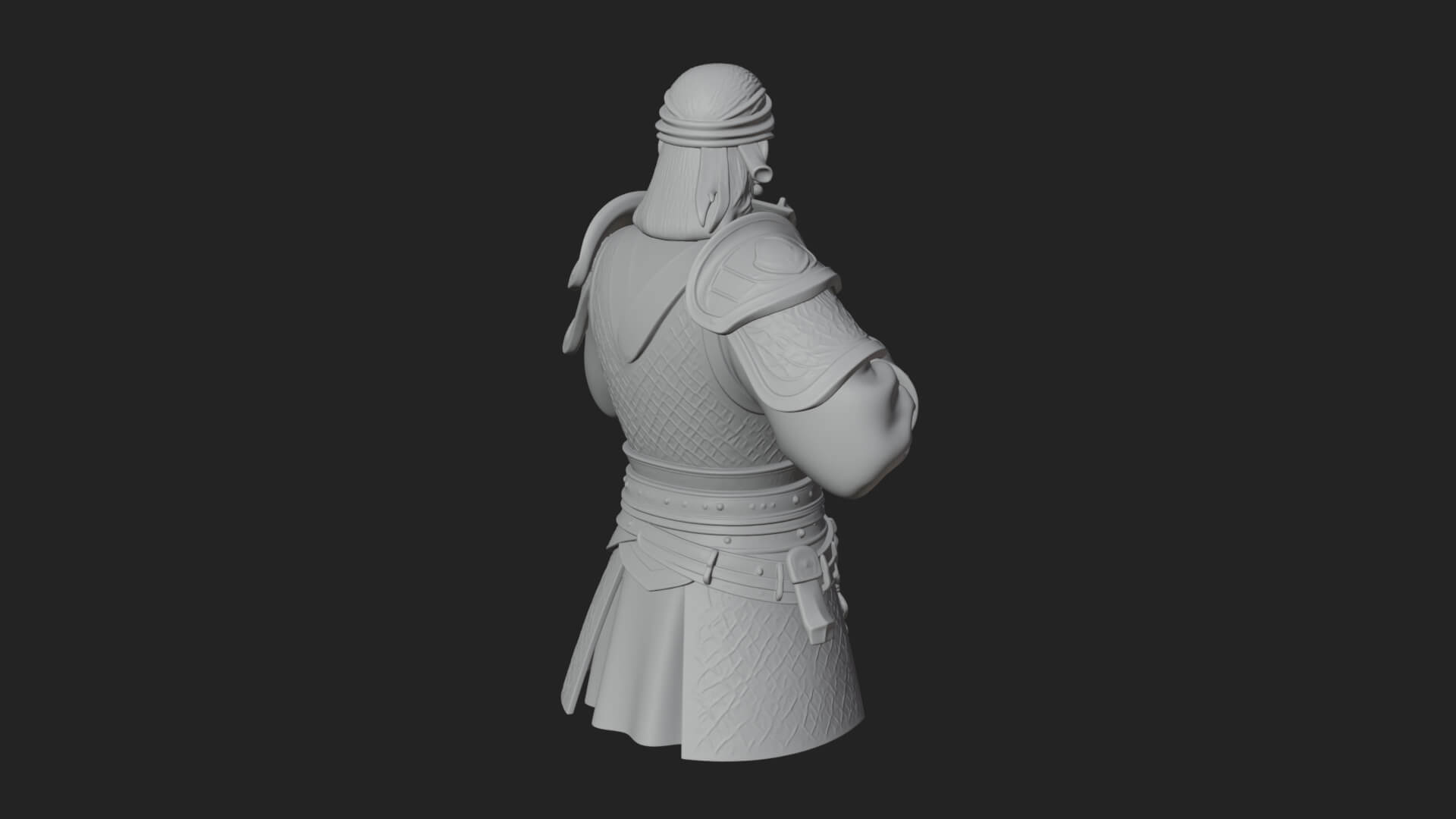 Robed Marksman with Musket Statue Design 2 3D Print Model 3D Model