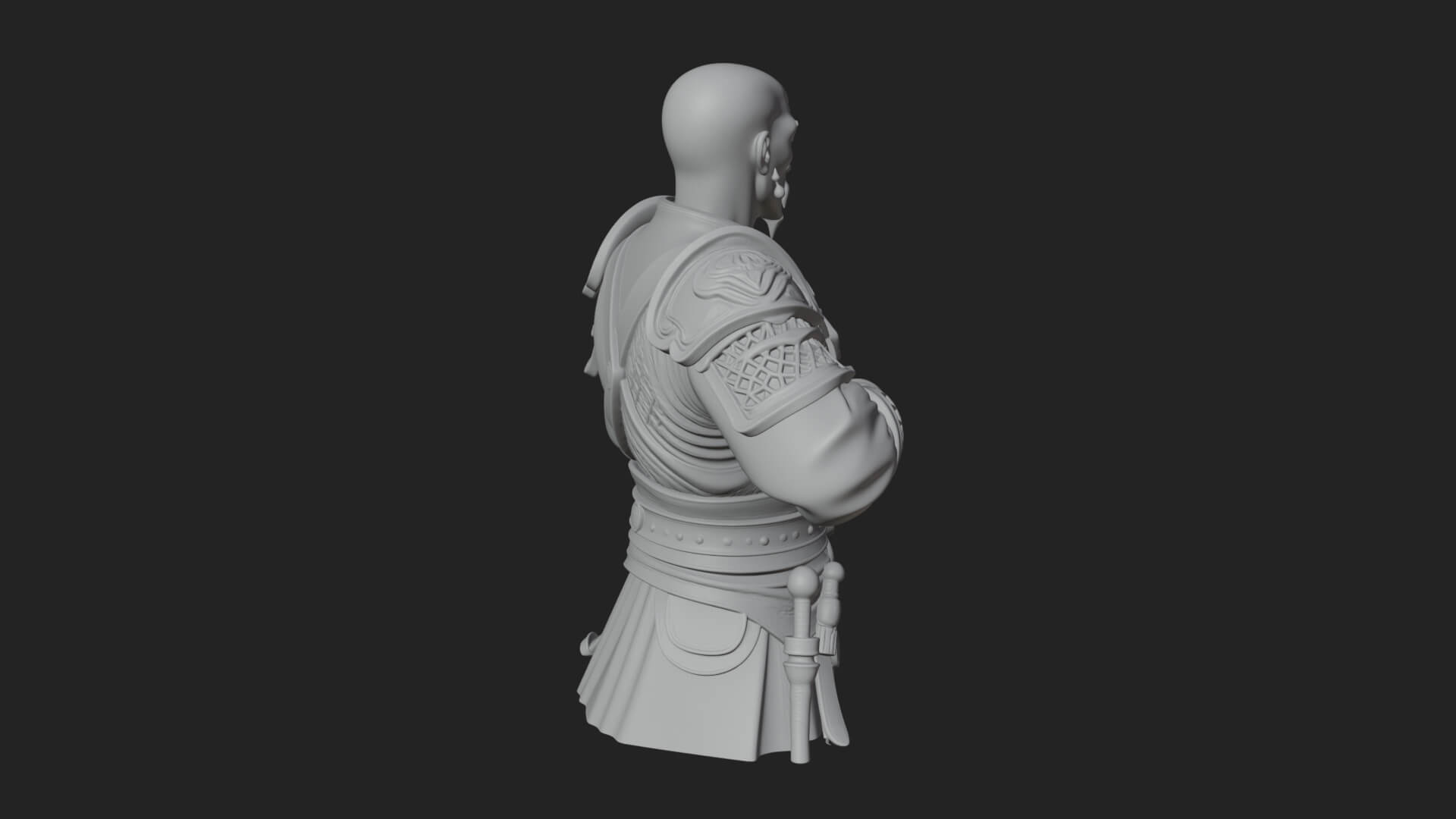 Robed Marksman with Musket Statue Design 3 3D Print Model 3D Model