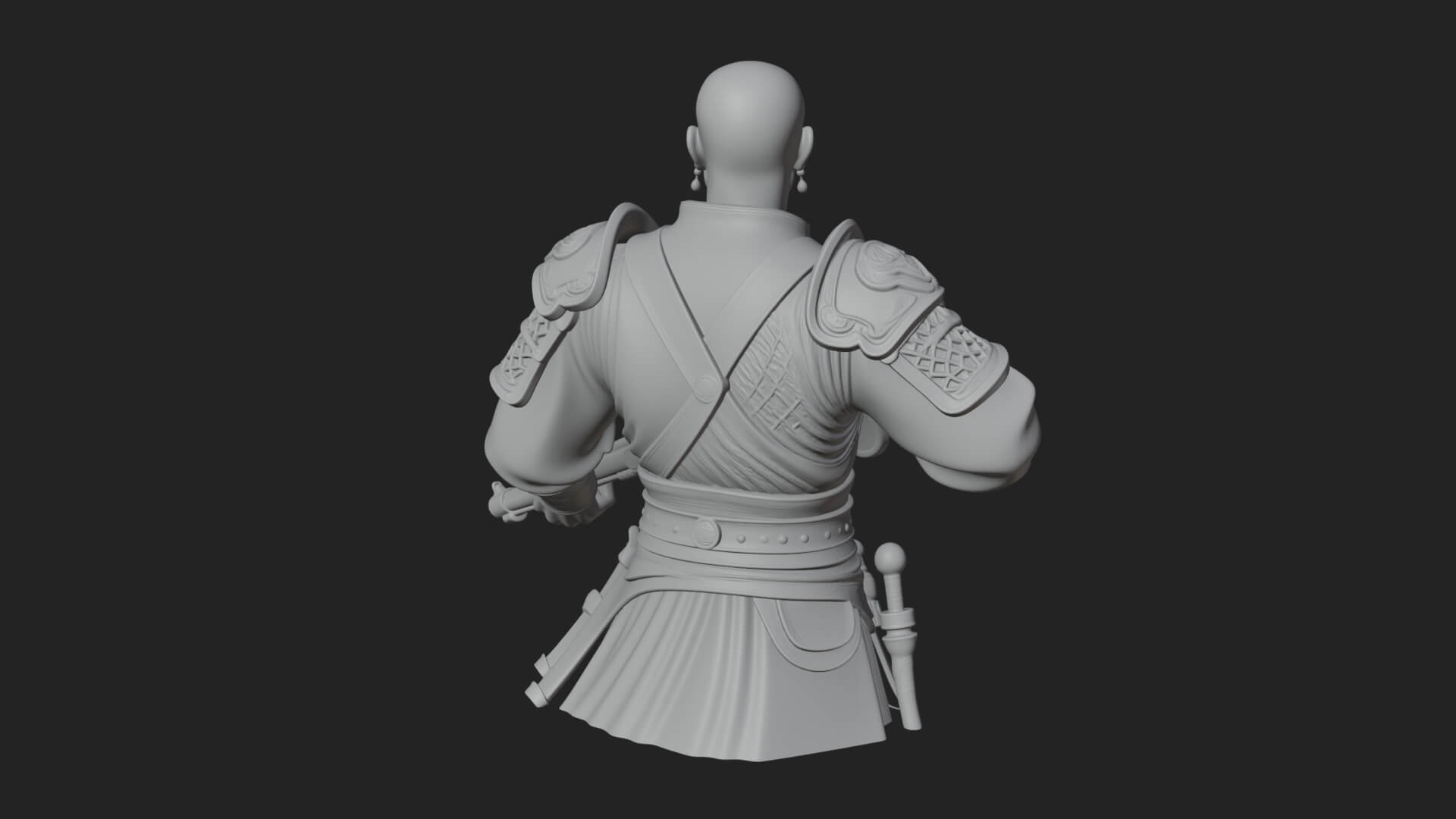 Robed Marksman with Musket Statue Design 3 3D Print Model 3D Model