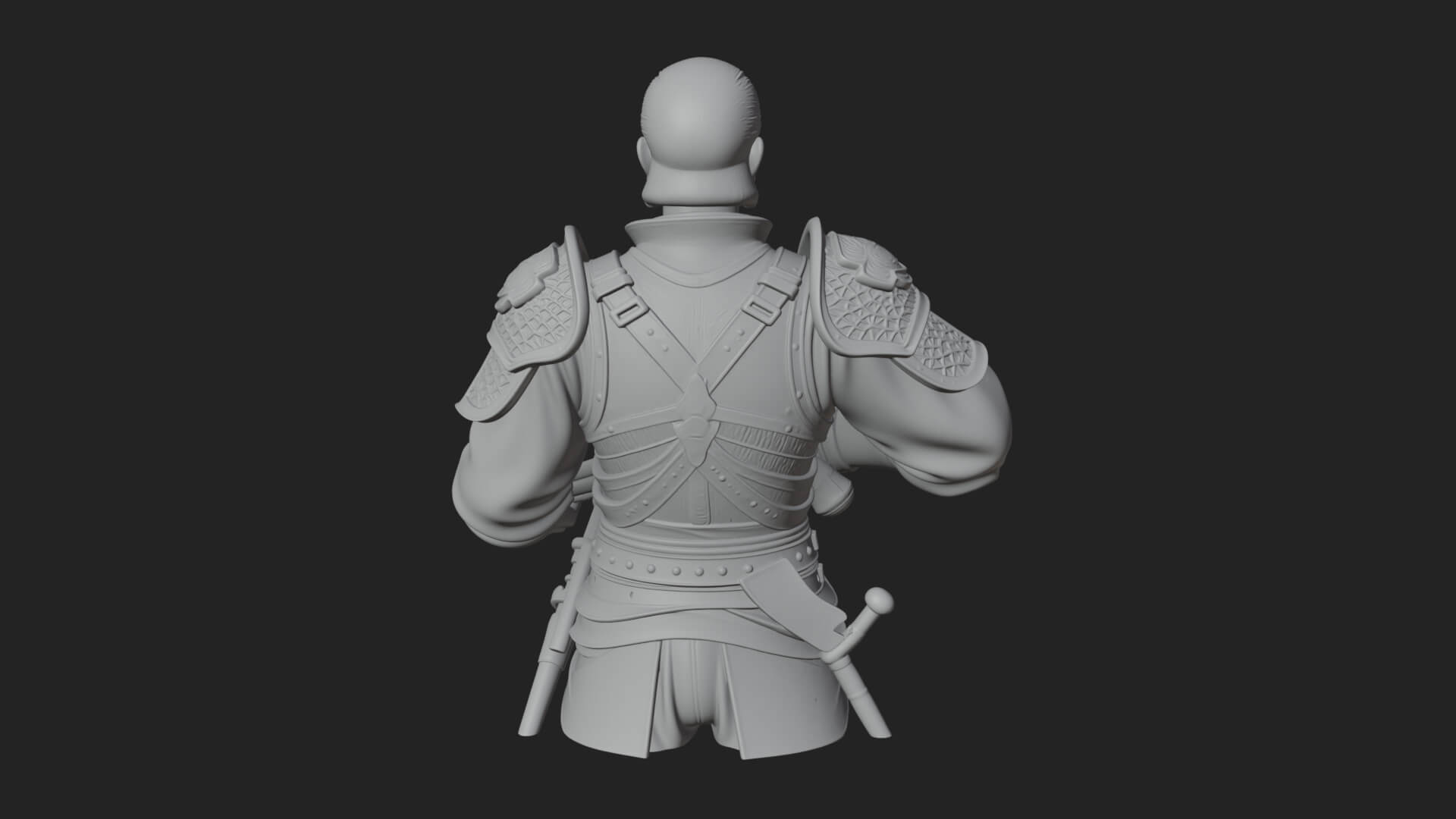 Robed Marksman with Musket Statue Design 4 3D Print Model 3D Model
