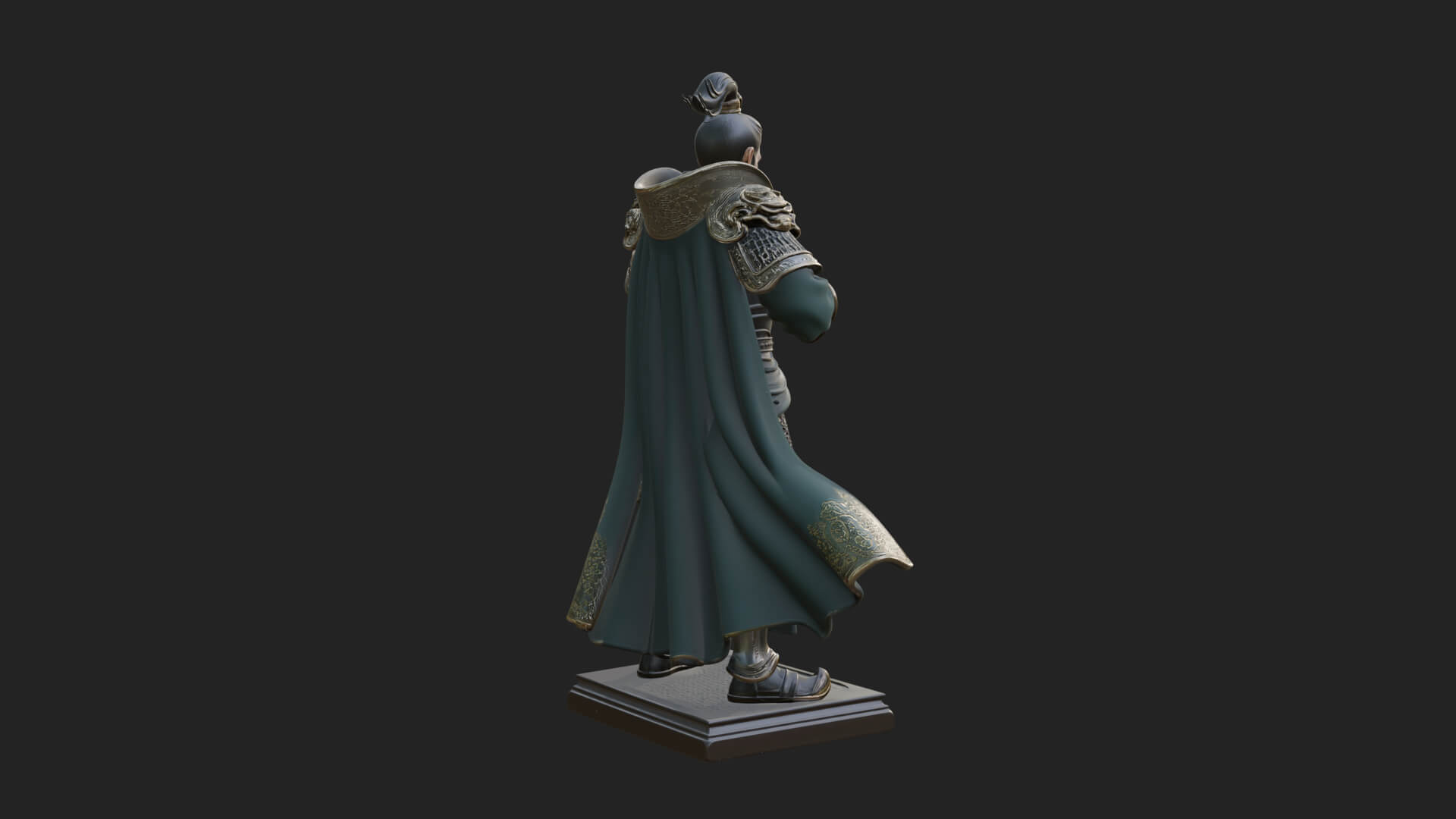 Robed Marksman with Musket Statue Design 6 3D Print Model 3D Model