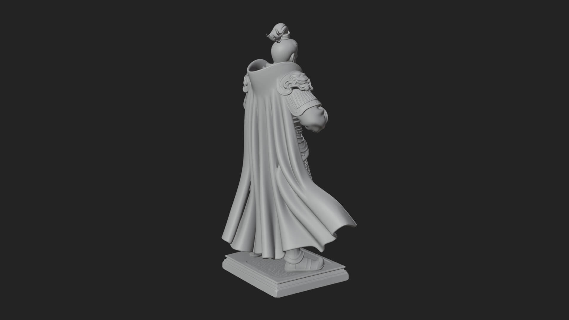 Robed Marksman with Musket Statue Design 6 3D Print Model 3D Model
