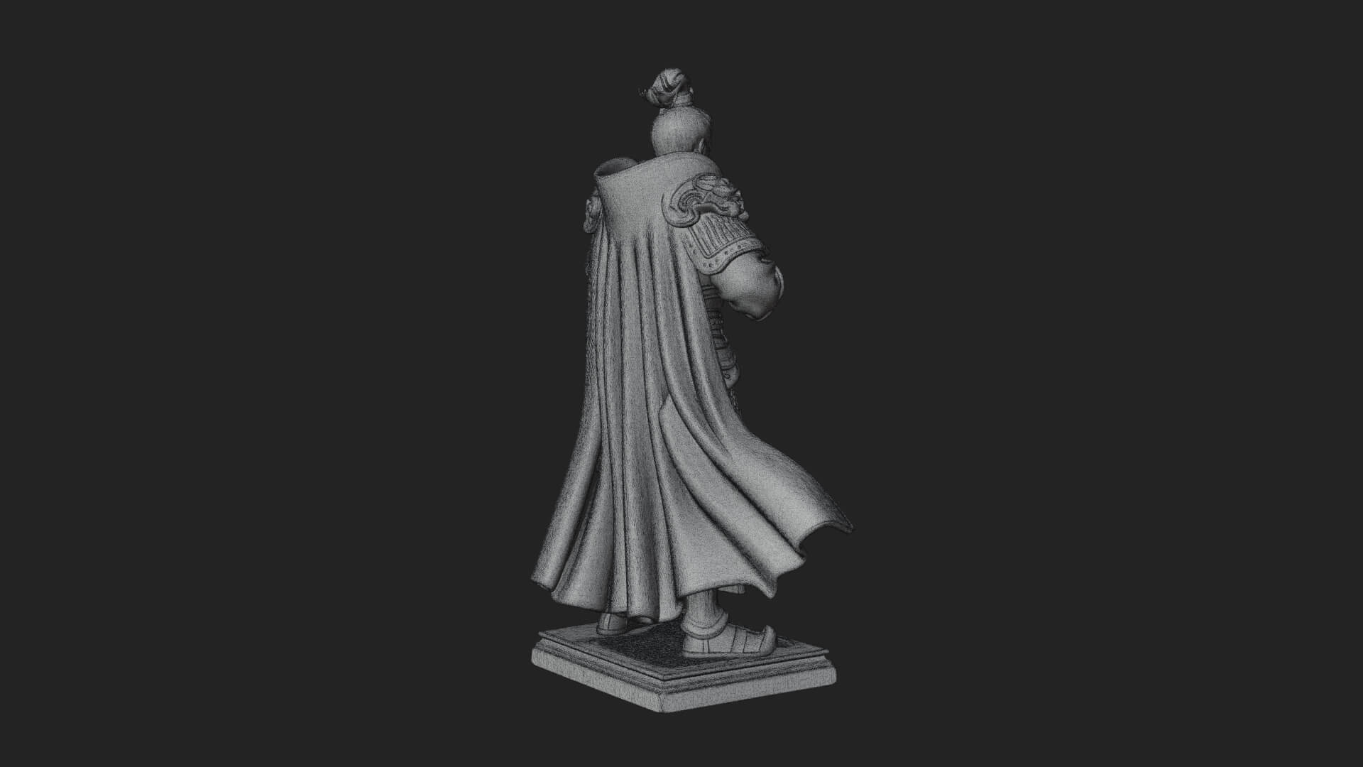 Robed Marksman with Musket Statue Design 6 3D Print Model 3D Model