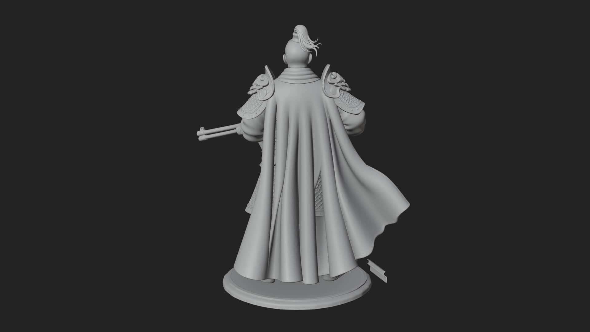 Robed Marksman with Musket Statue Design 7 3D Print Model 3D Model