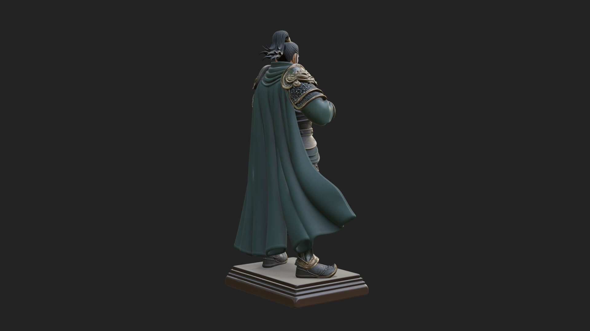 Robed Marksman with Musket Statue Design 8 3D Print Model 3D Model