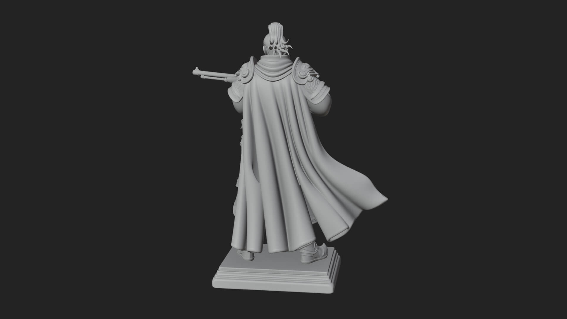 Robed Marksman with Musket Statue Design 8 3D Print Model 3D Model