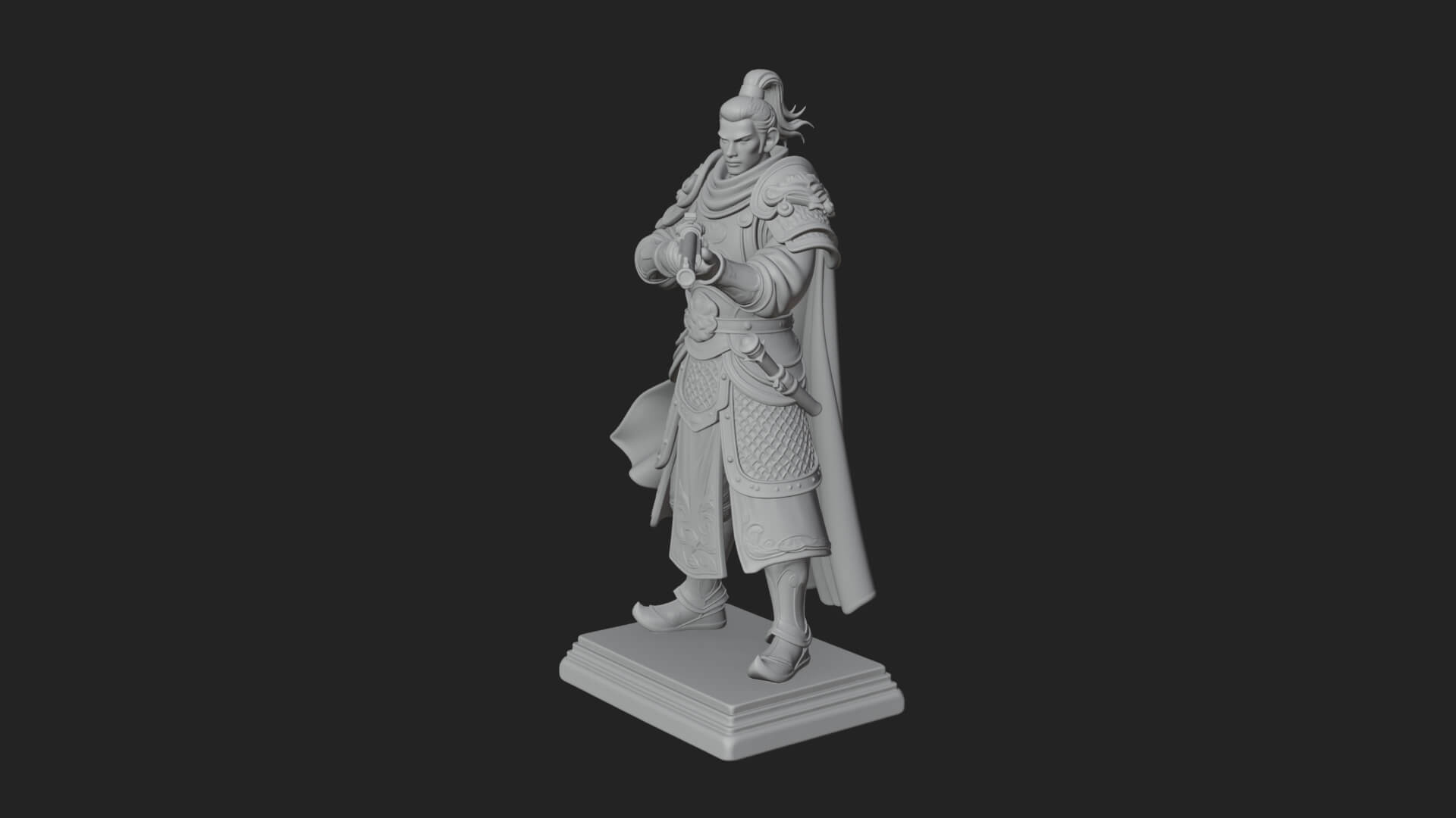 Robed Marksman with Musket Statue Design 8 3D Print Model 3D Model
