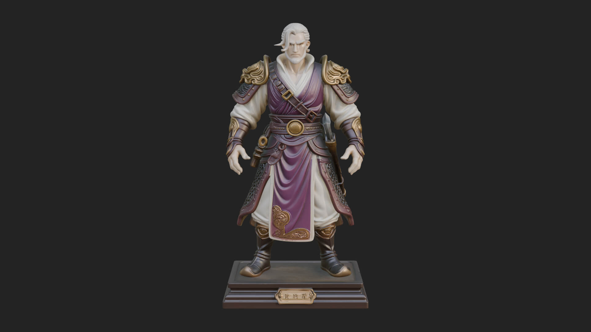 Robed Master Standing Statue Design 1 3D Print Model 3D Model