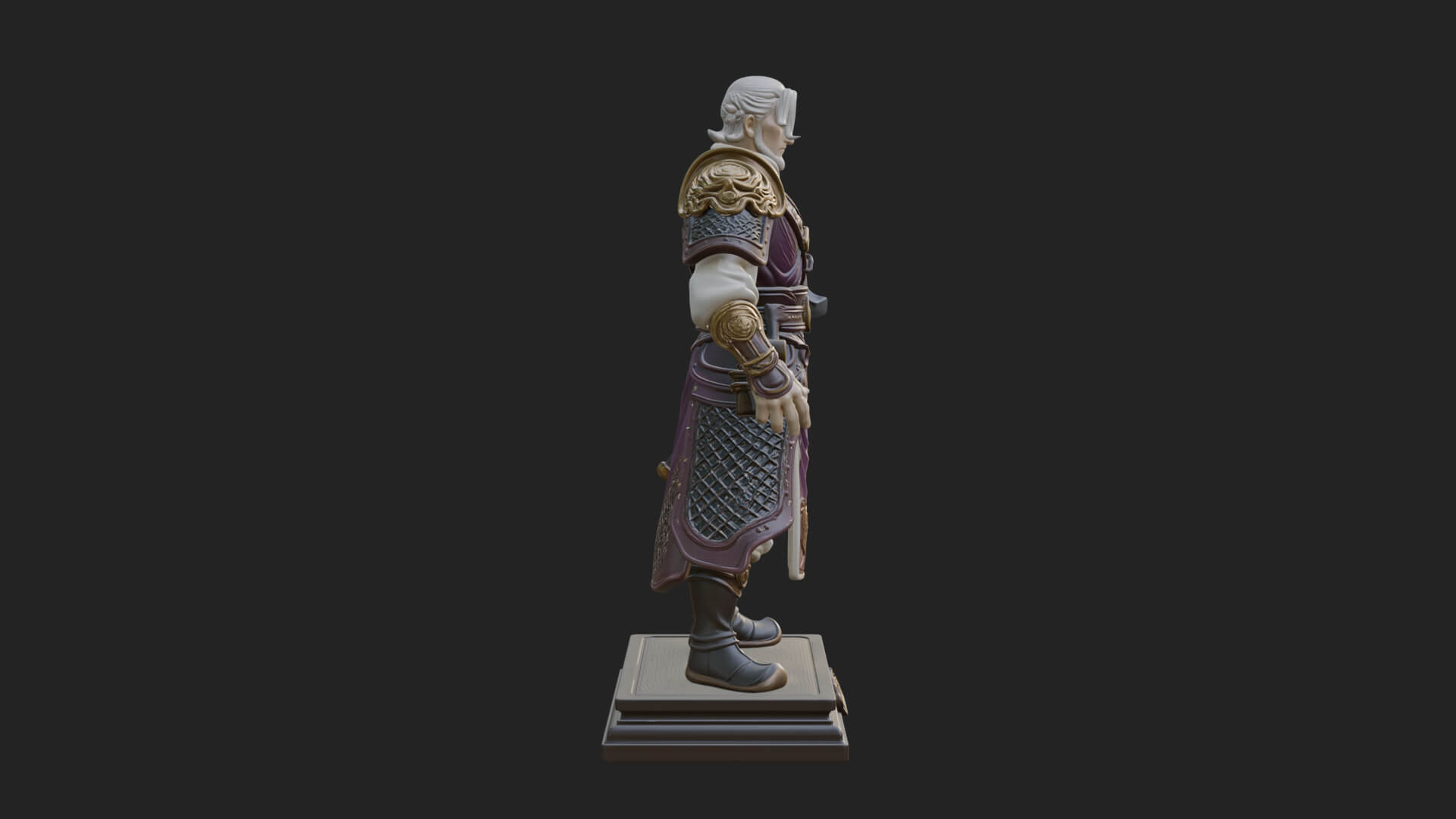 Robed Master Standing Statue Design 1 3D Print Model 3D Model