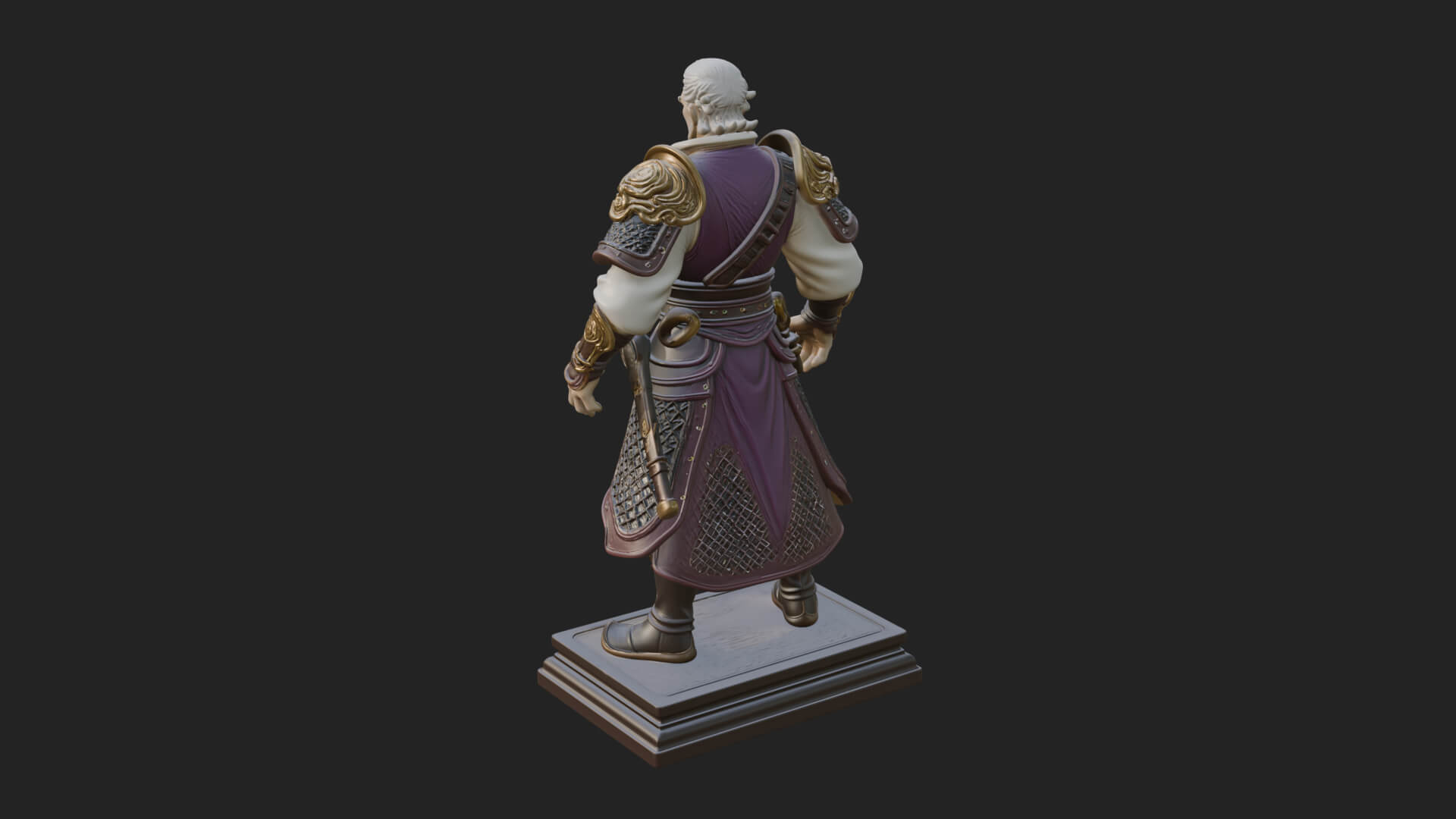 Robed Master Standing Statue Design 1 3D Print Model 3D Model