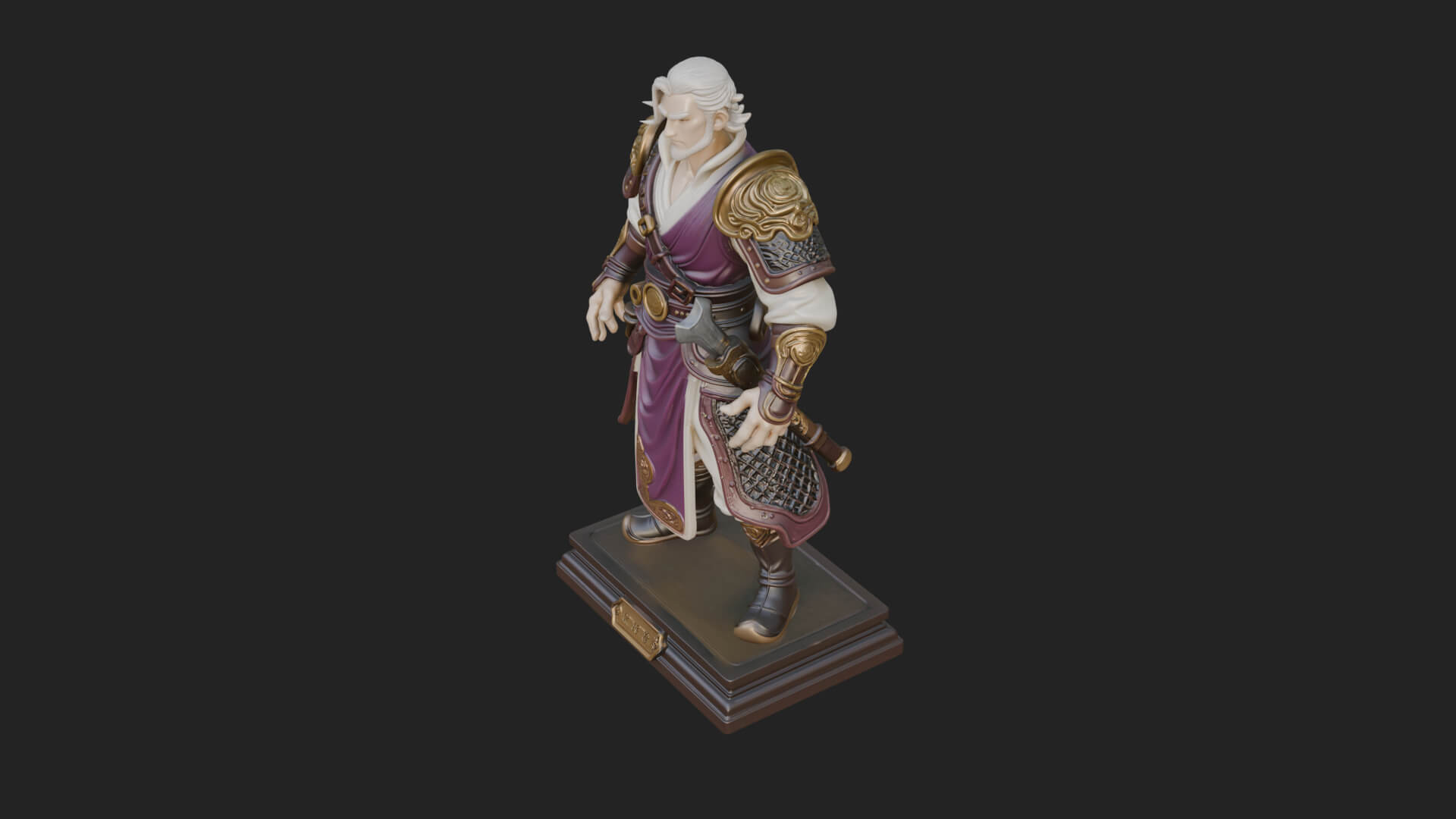 Robed Master Standing Statue Design 1 3D Print Model 3D Model