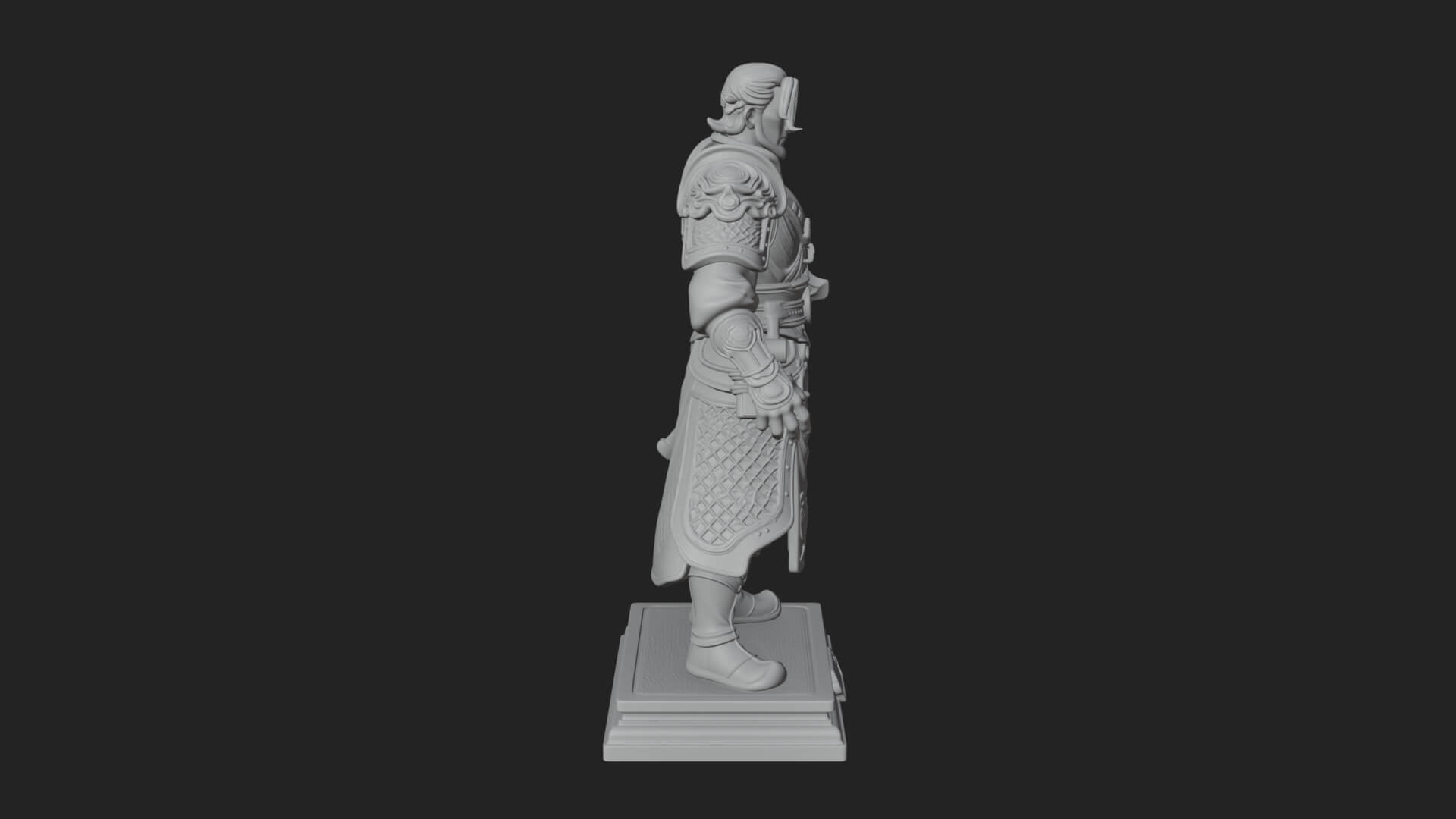 Robed Master Standing Statue Design 1 3D Print Model 3D Model
