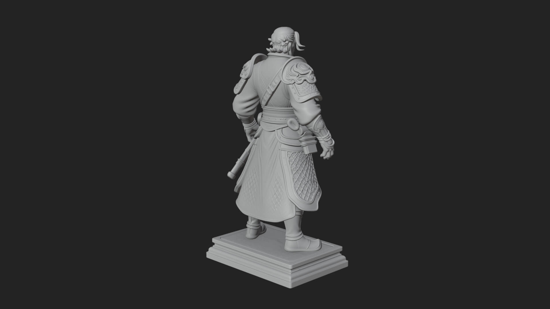 Robed Master Standing Statue Design 1 3D Print Model 3D Model