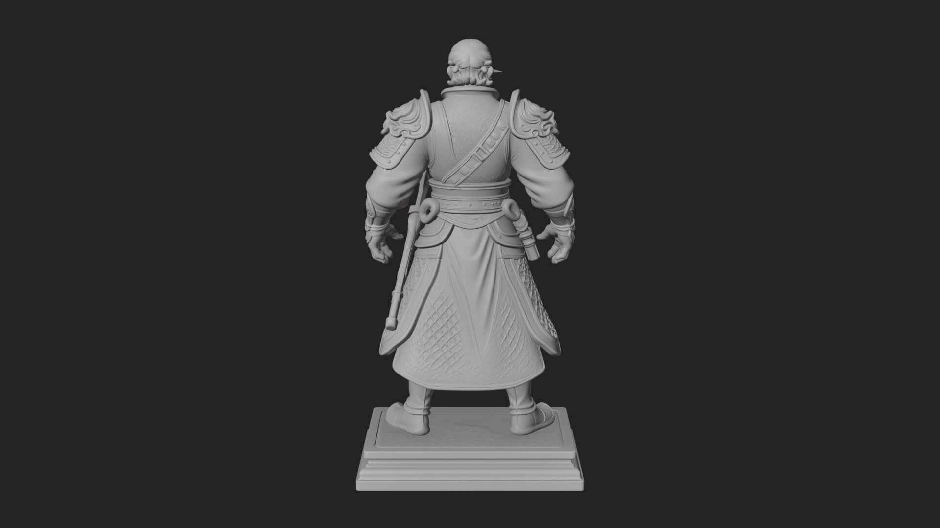 Robed Master Standing Statue Design 1 3D Print Model 3D Model