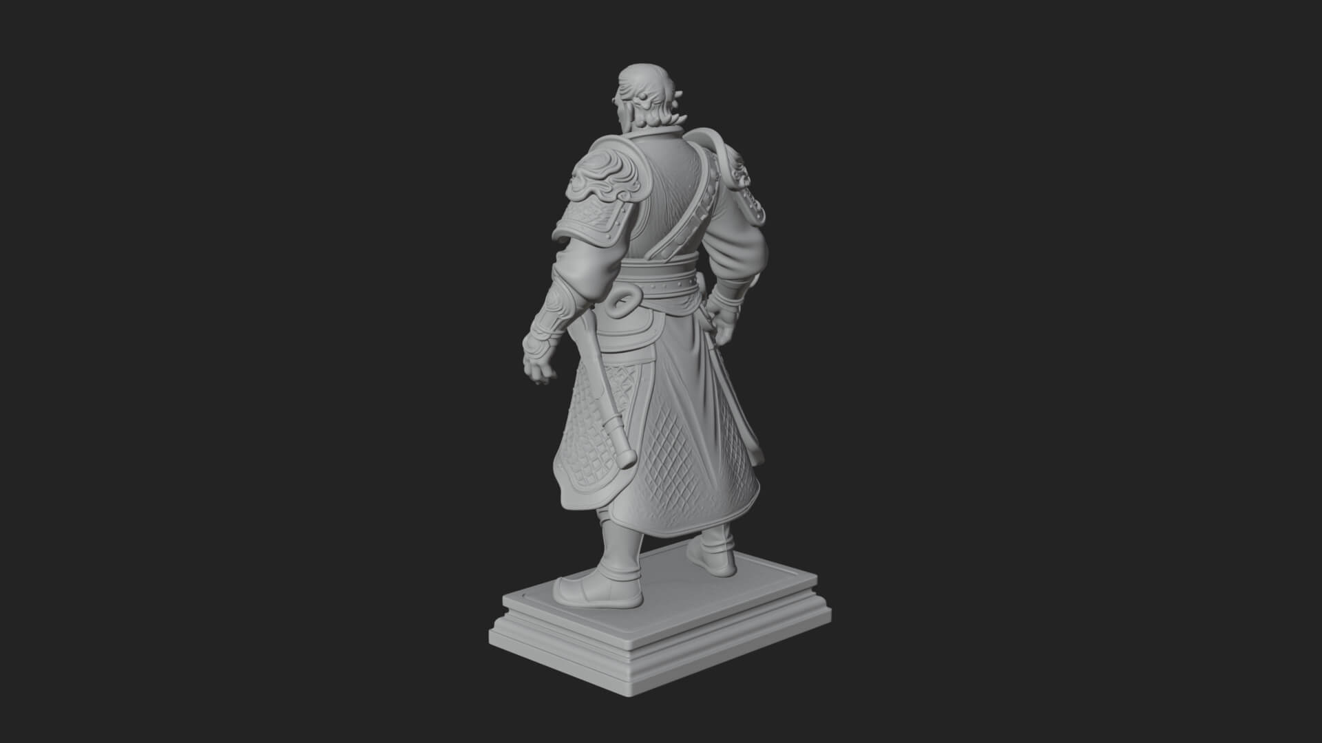 Robed Master Standing Statue Design 1 3D Print Model 3D Model