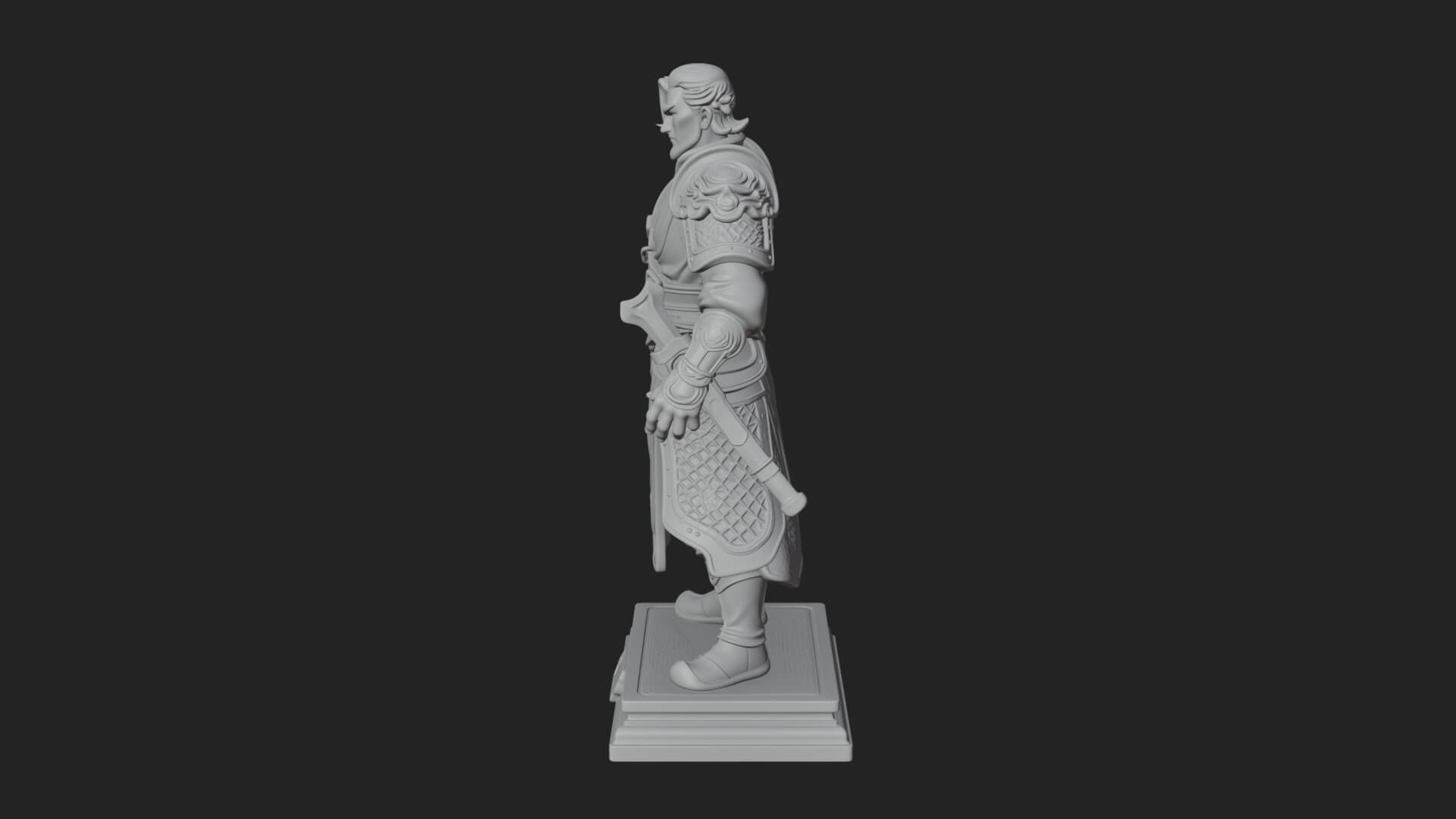 Robed Master Standing Statue Design 1 3D Print Model 3D Model