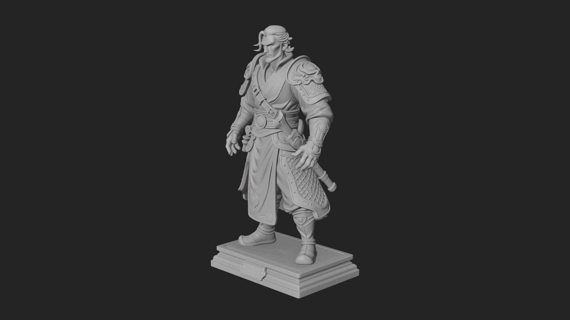 Robed Master Standing Statue Design 1 3D Print Model 3D Model