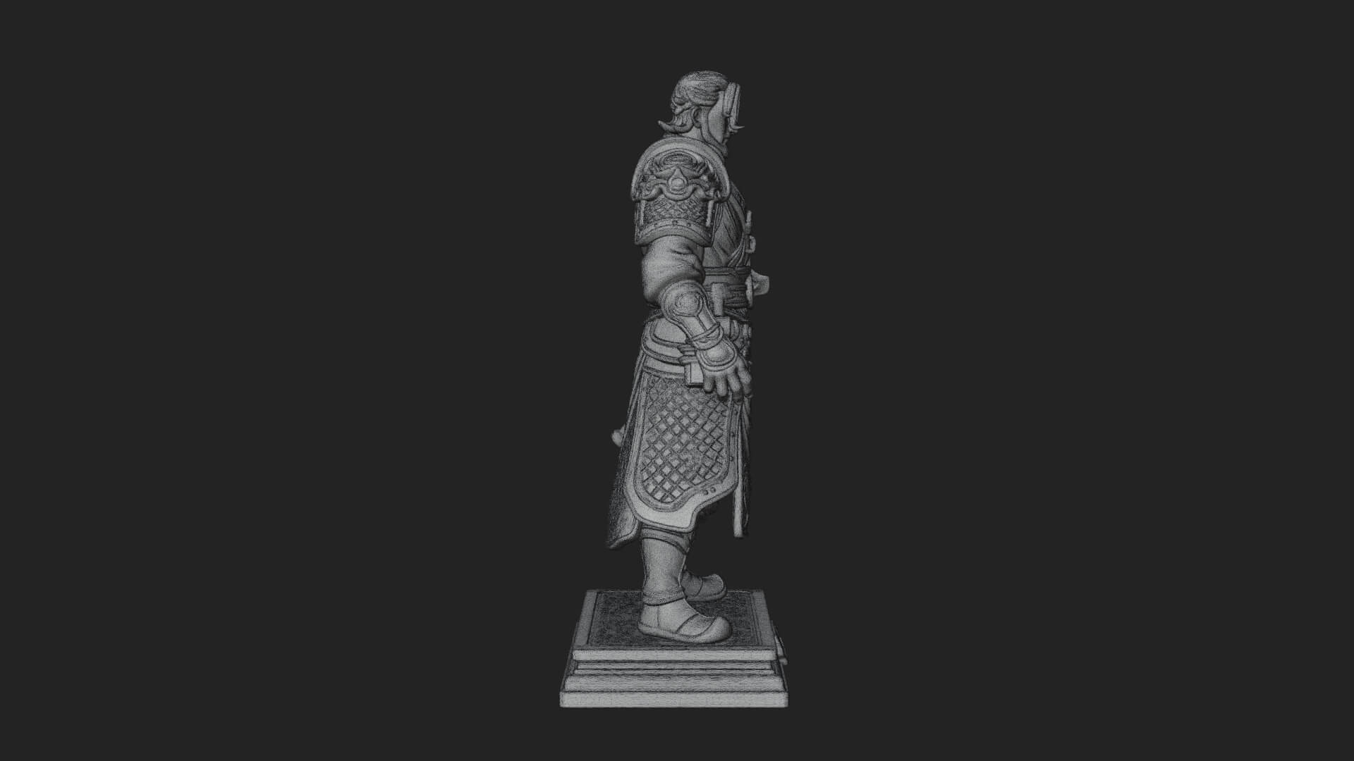 Robed Master Standing Statue Design 1 3D Print Model 3D Model