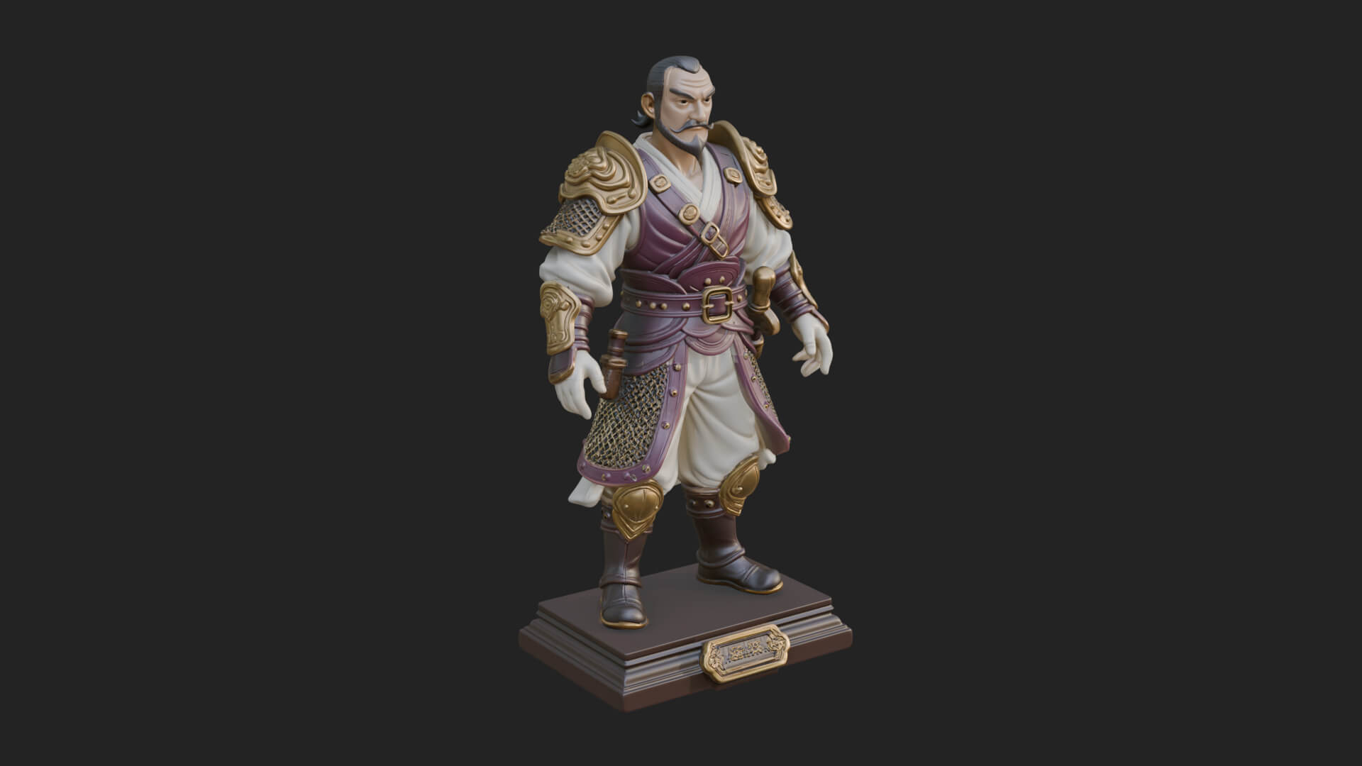 Robed Master Standing Statue Design 2 3D Print Model 3D Model