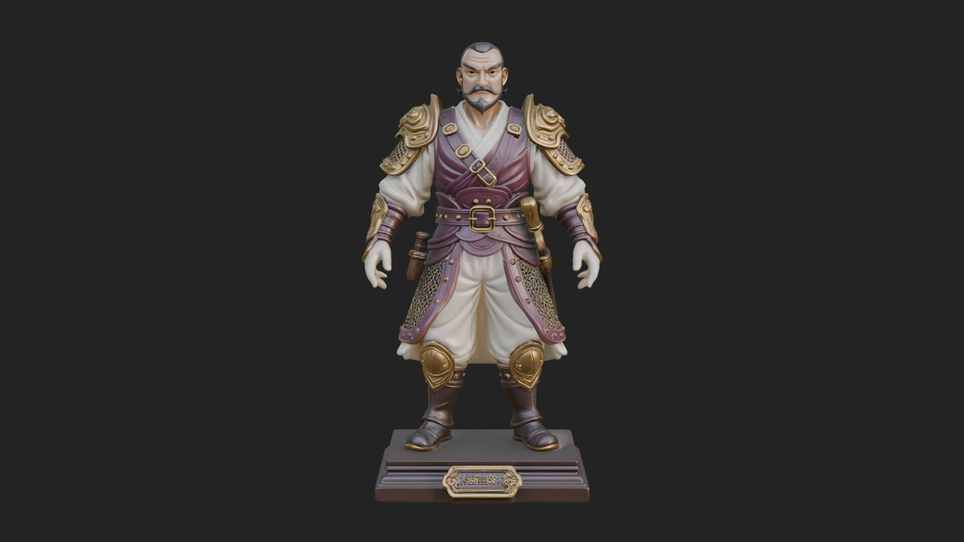 Robed Master Standing Statue Design 2 3D Print Model 3D Model