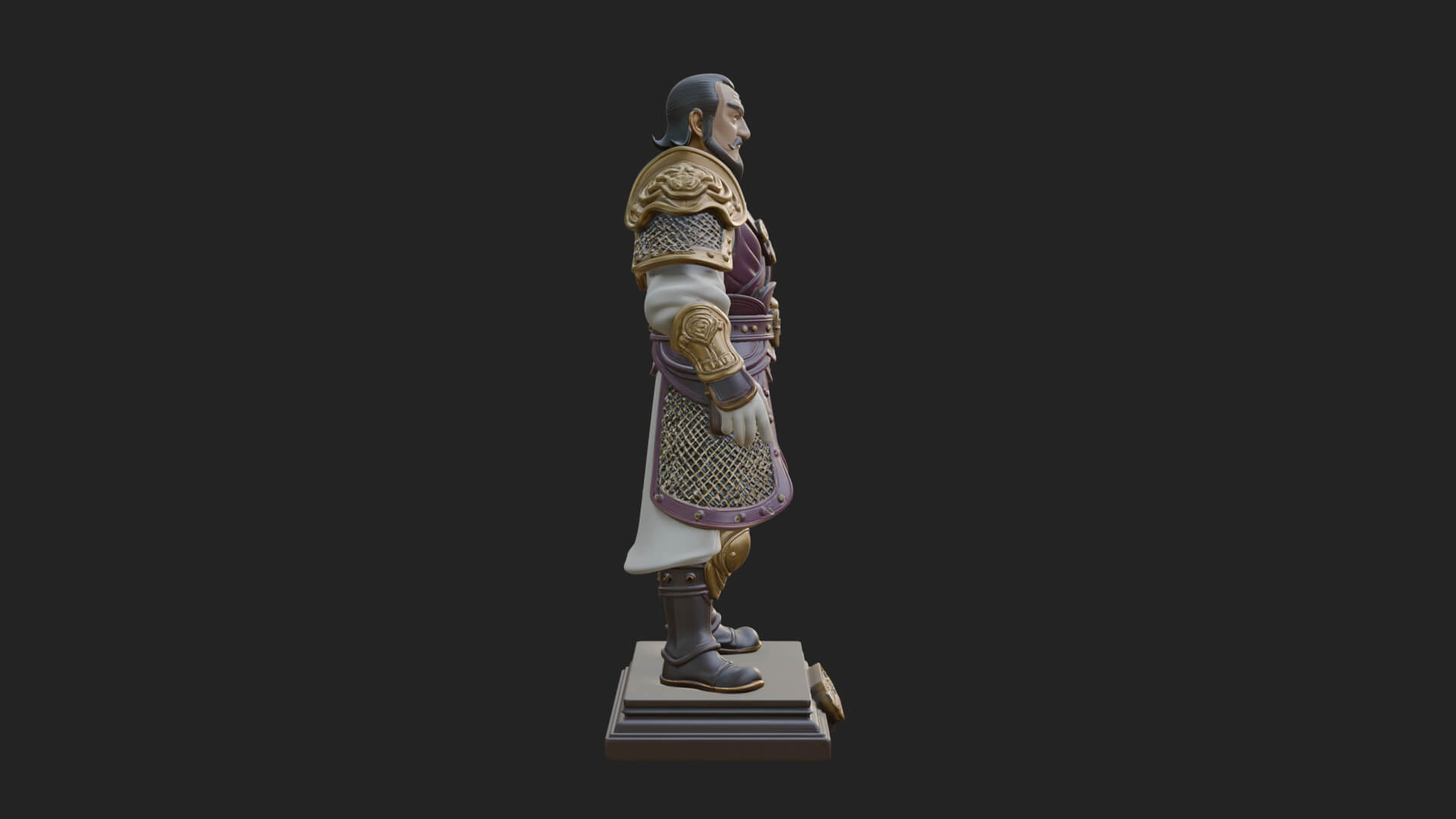 Robed Master Standing Statue Design 2 3D Print Model 3D Model