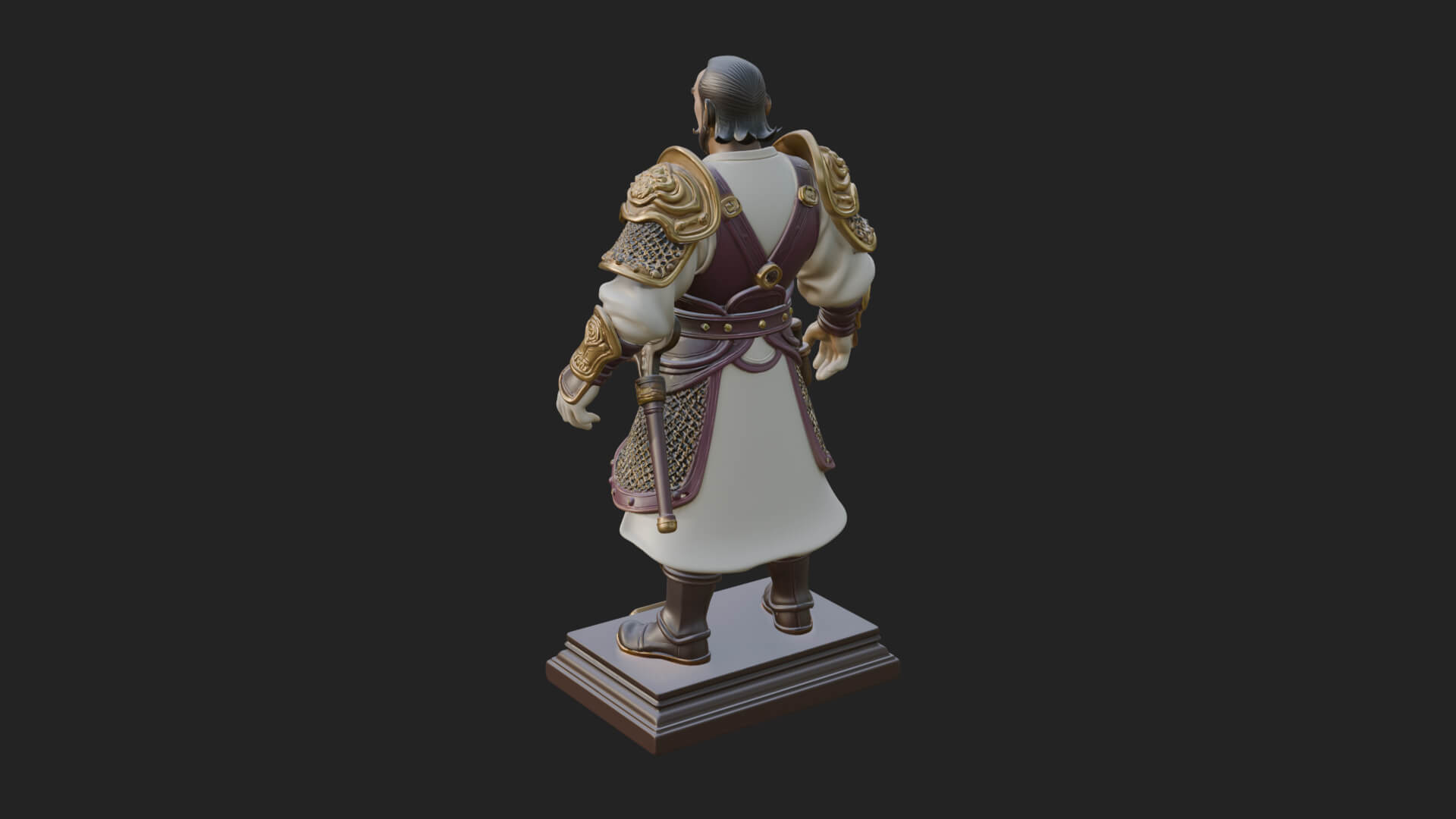Robed Master Standing Statue Design 2 3D Print Model 3D Model