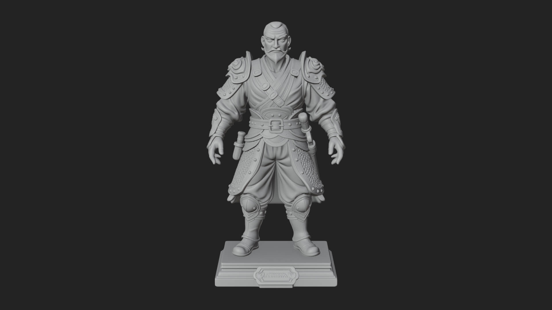 Robed Master Standing Statue Design 2 3D Print Model 3D Model
