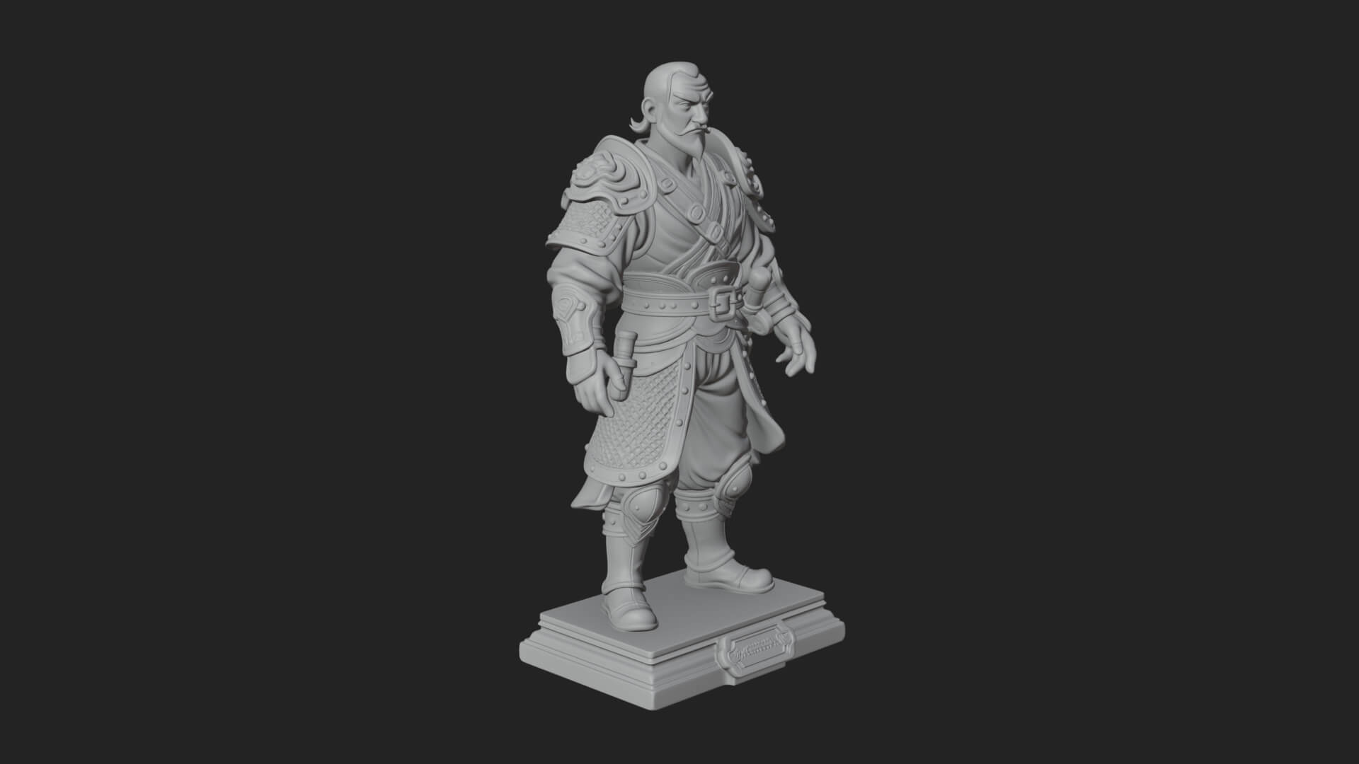 Robed Master Standing Statue Design 2 3D Print Model 3D Model