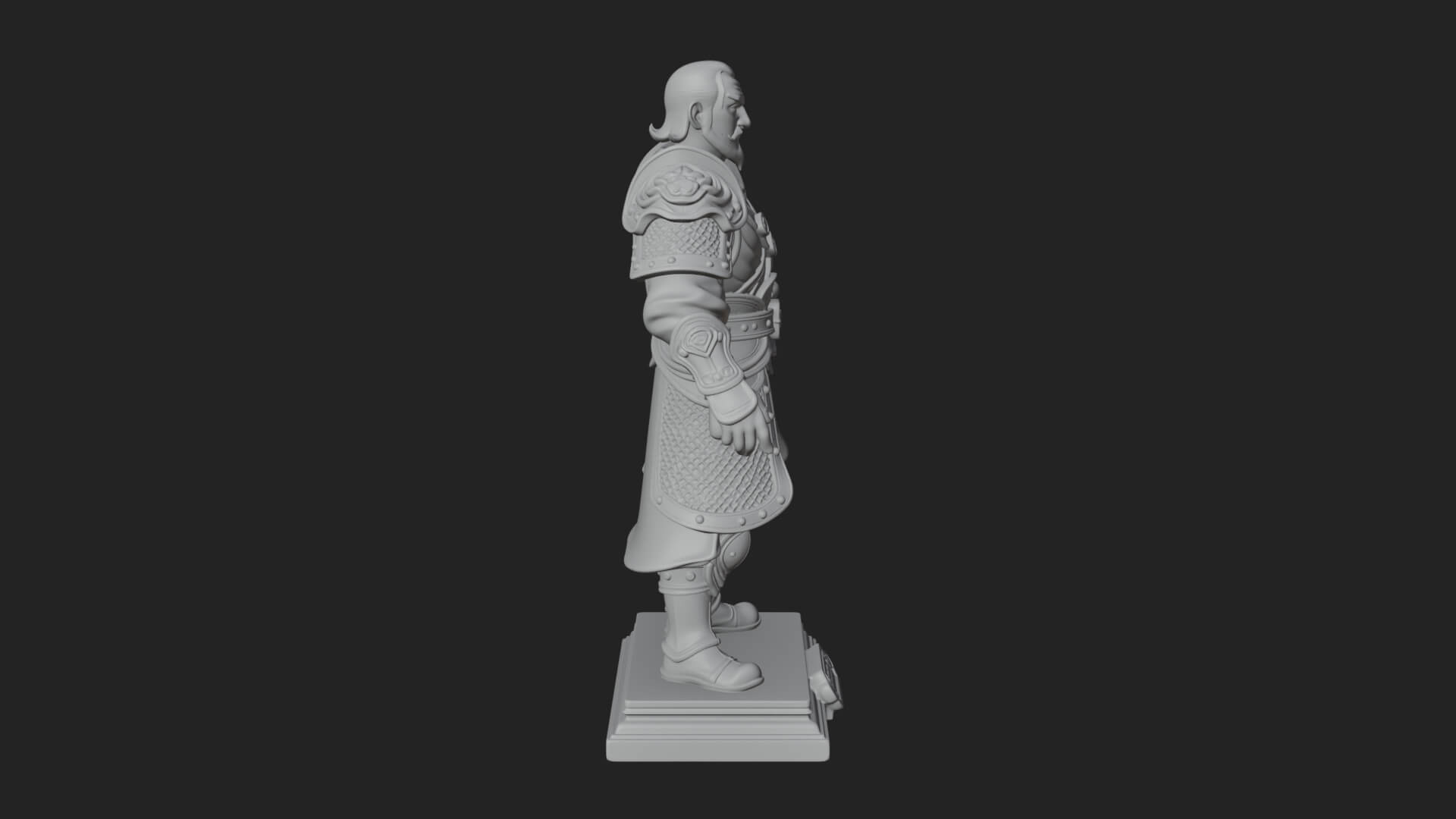 Robed Master Standing Statue Design 2 3D Print Model 3D Model