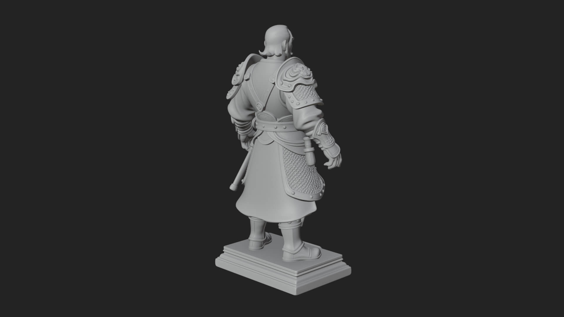 Robed Master Standing Statue Design 2 3D Print Model 3D Model