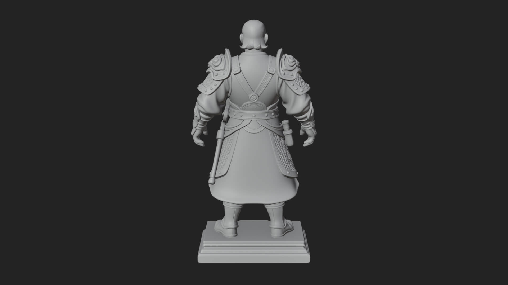 Robed Master Standing Statue Design 2 3D Print Model 3D Model