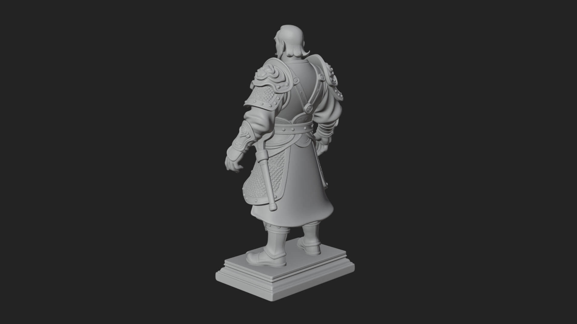 Robed Master Standing Statue Design 2 3D Print Model 3D Model