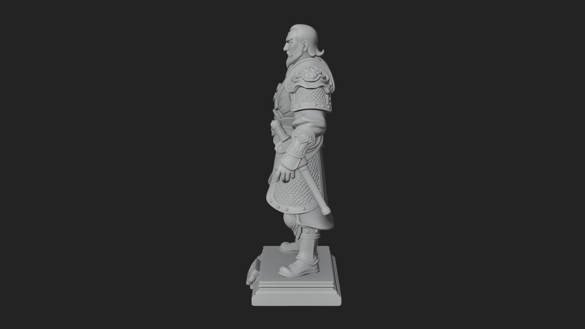 Robed Master Standing Statue Design 2 3D Print Model 3D Model