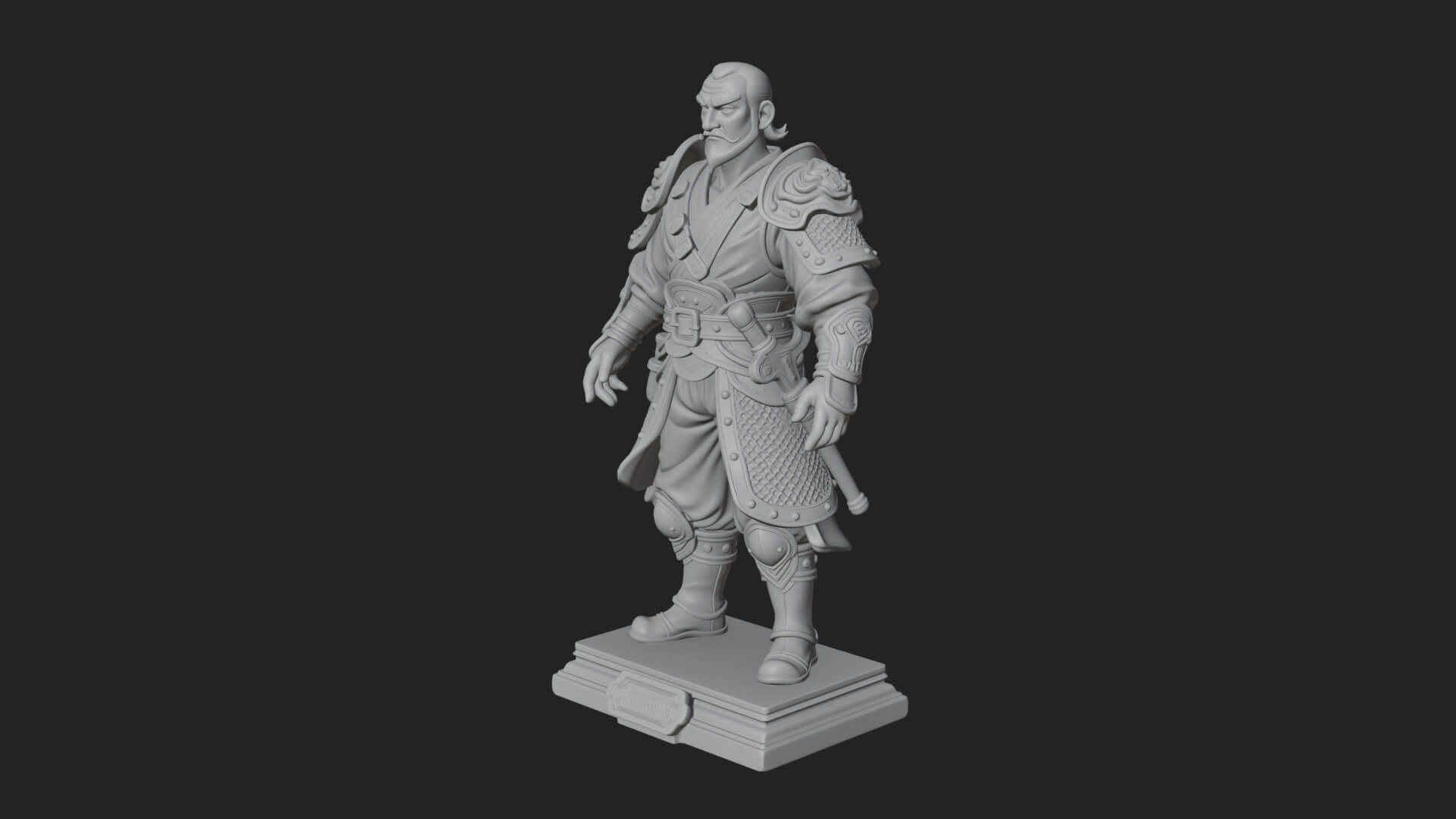Robed Master Standing Statue Design 2 3D Print Model 3D Model