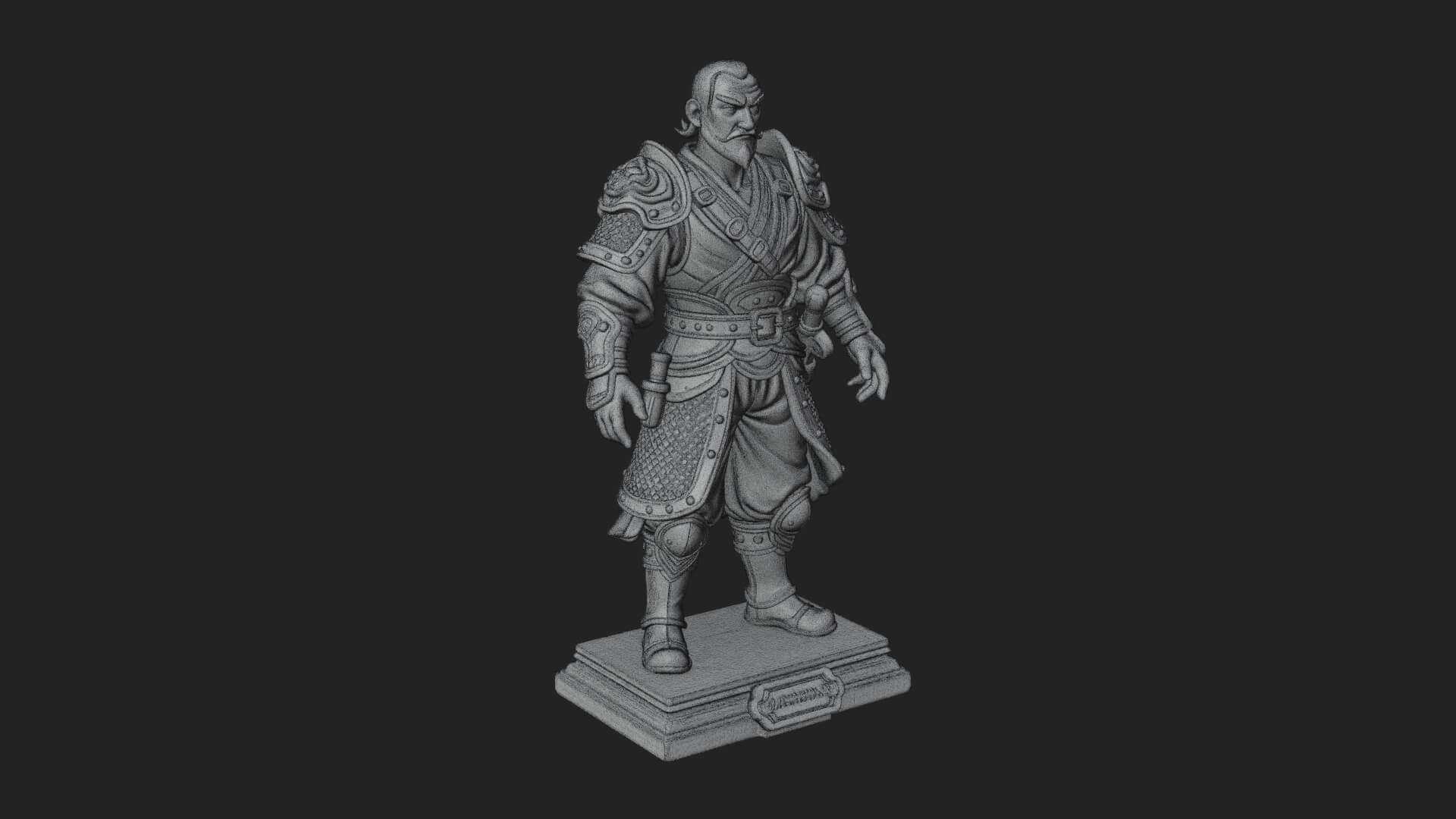 Robed Master Standing Statue Design 2 3D Print Model 3D Model