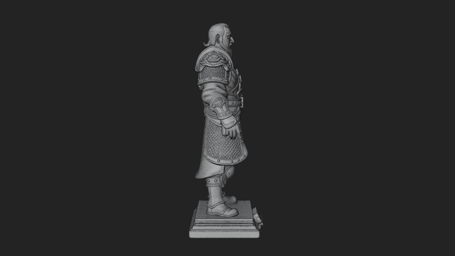 Robed Master Standing Statue Design 2 3D Print Model 3D Model