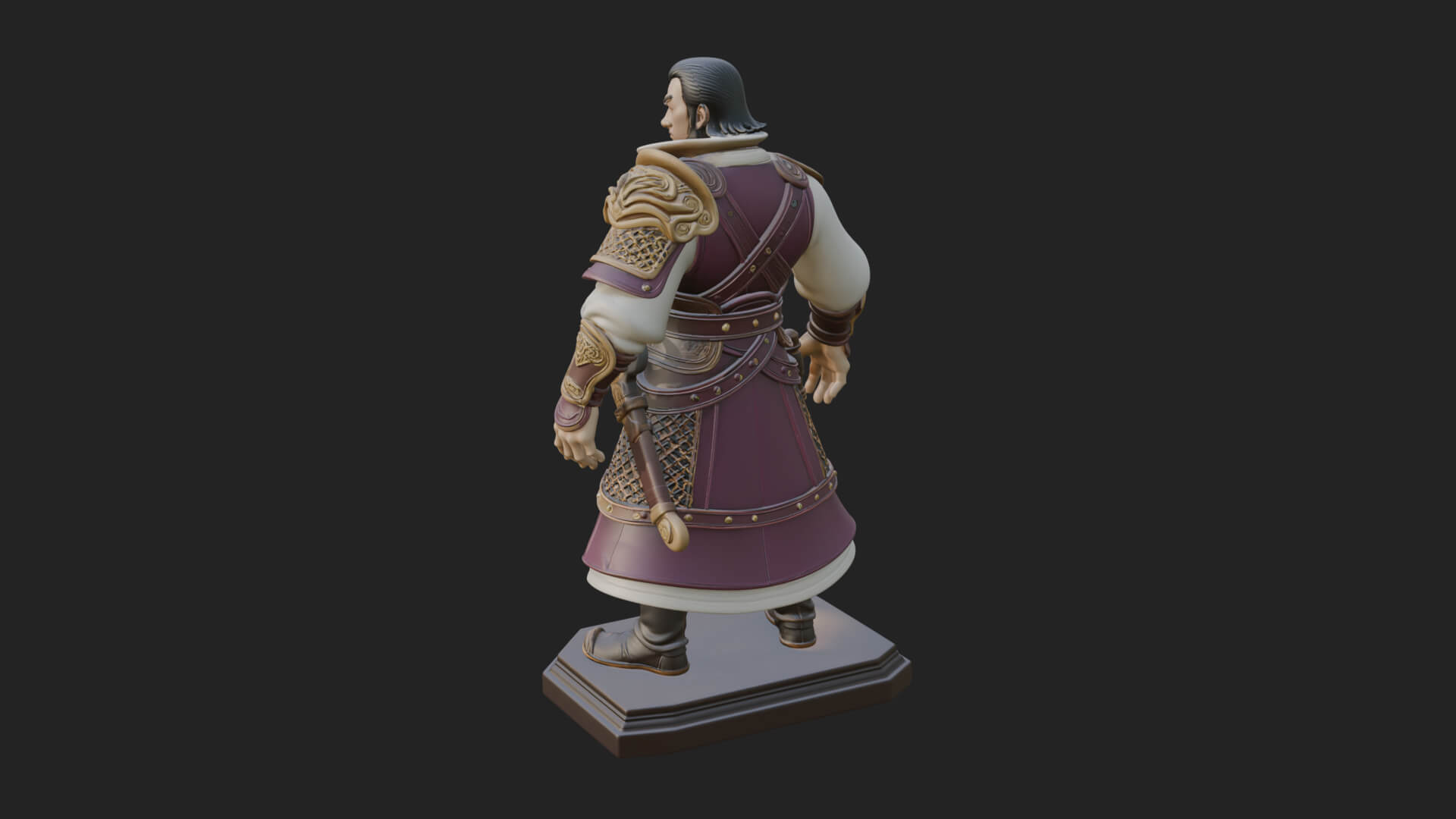 Robed Master Standing Statue Design 3 3D Print Model 3D Model