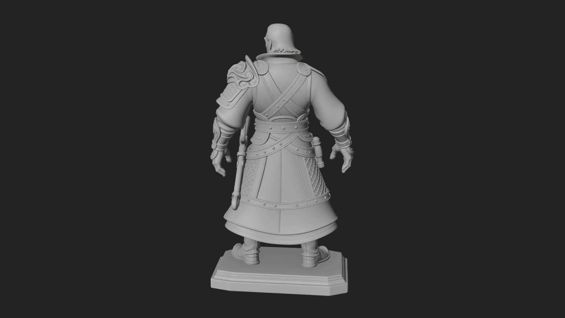 Robed Master Standing Statue Design 3 3D Print Model 3D Model