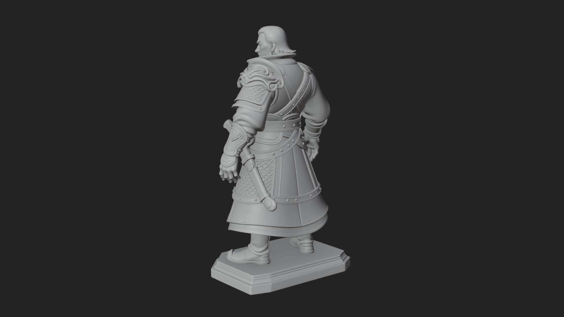 Robed Master Standing Statue Design 3 3D Print Model 3D Model
