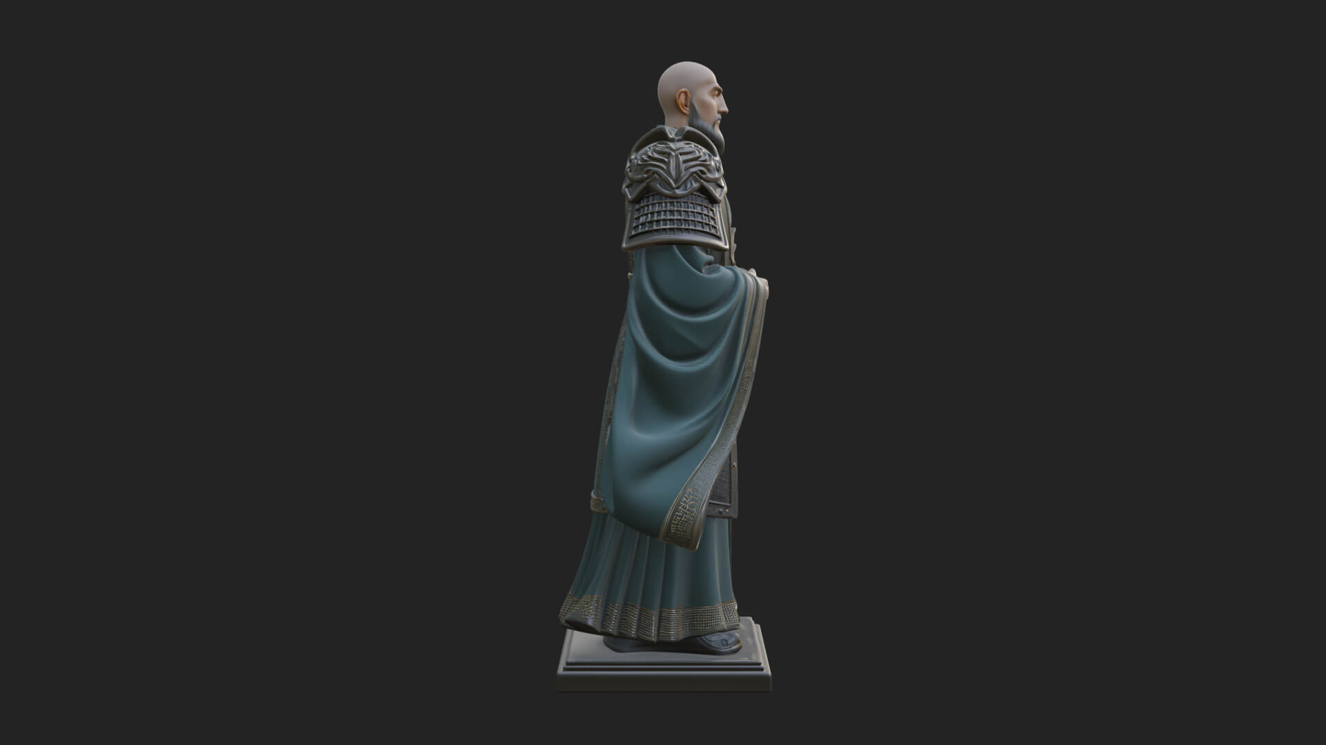 Robed Master Standing Statue Design 4 3D Print Model 3D Model