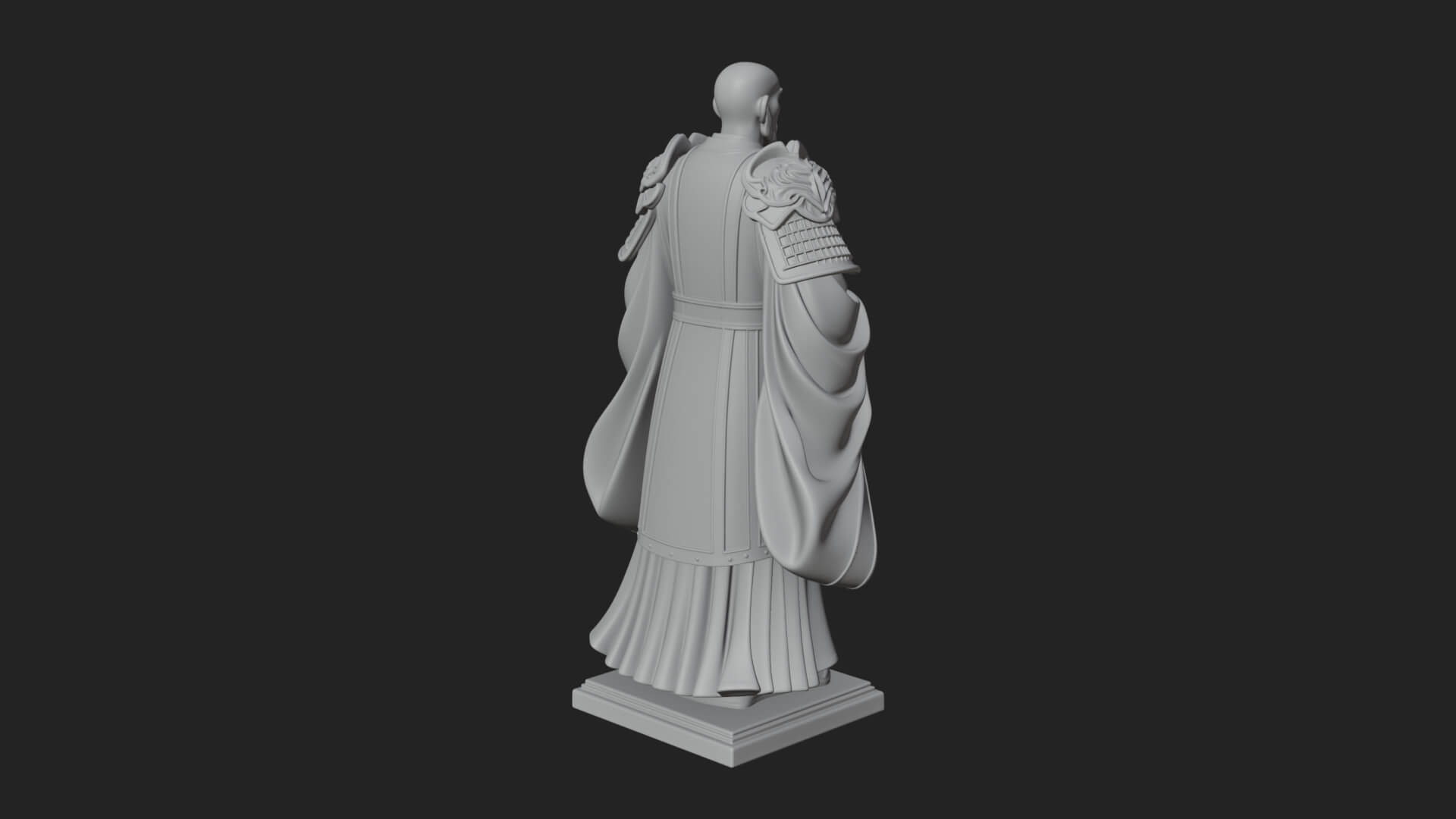 Robed Master Standing Statue Design 4 3D Print Model 3D Model