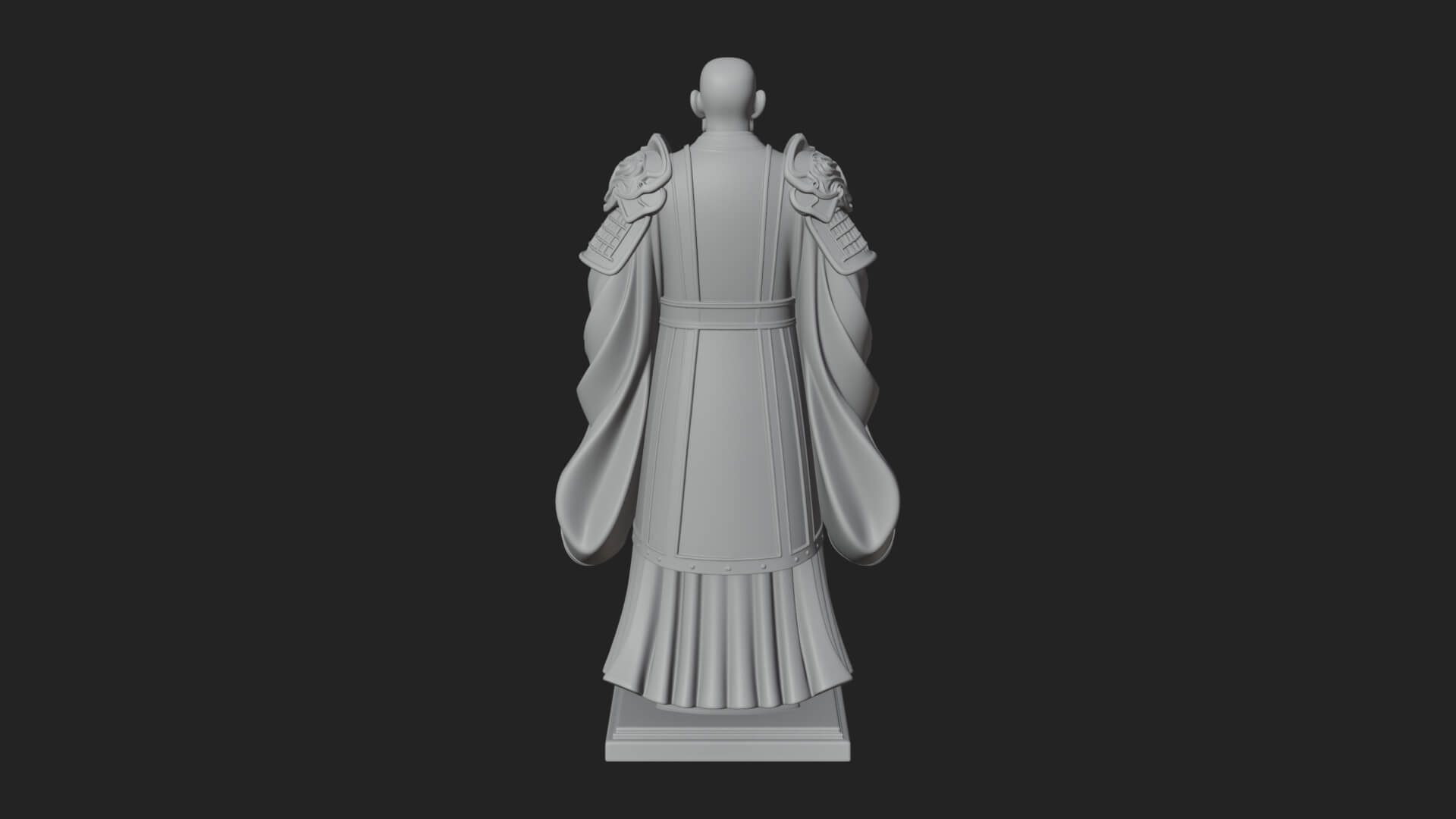 Robed Master Standing Statue Design 4 3D Print Model 3D Model