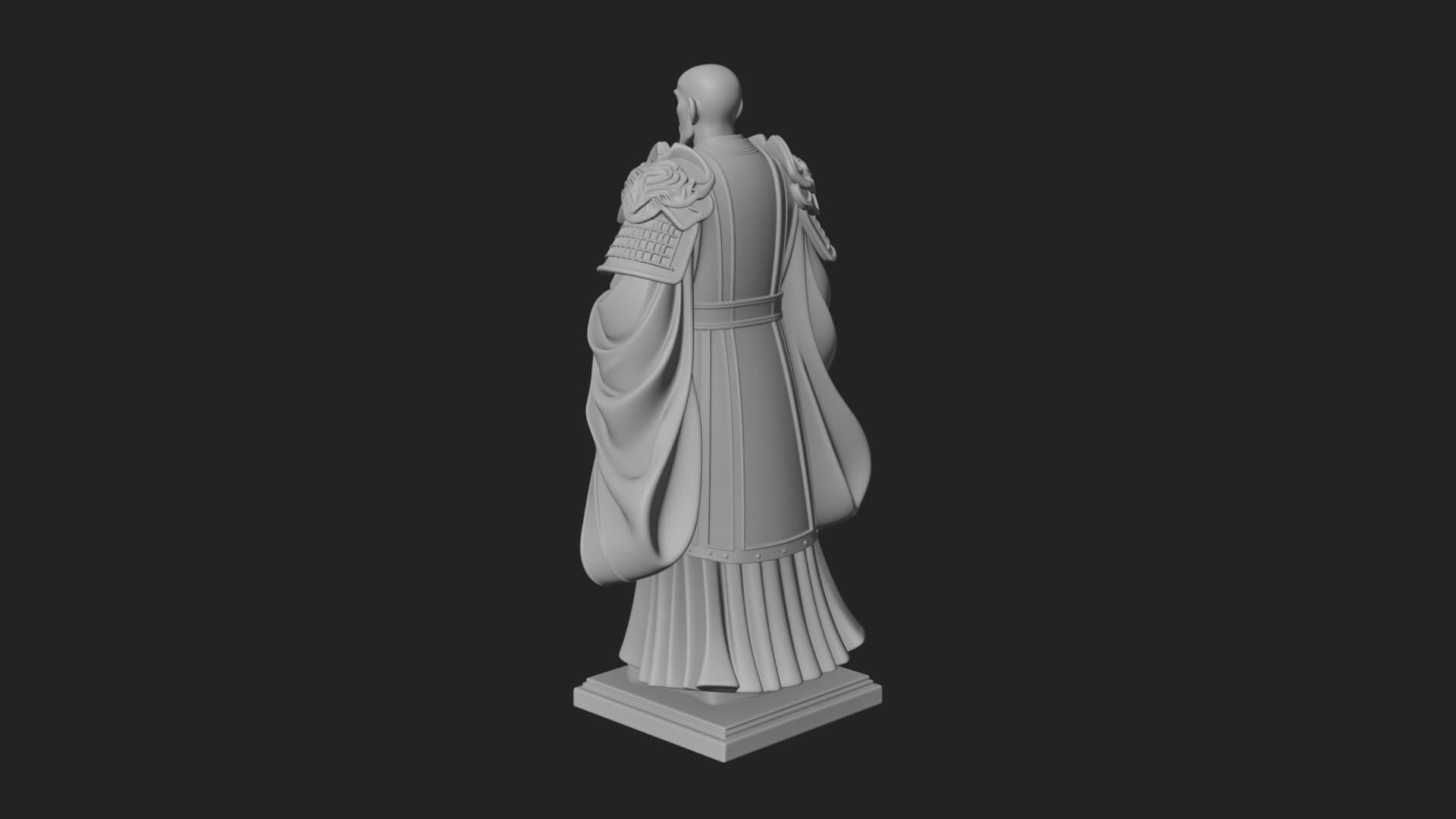 Robed Master Standing Statue Design 4 3D Print Model 3D Model